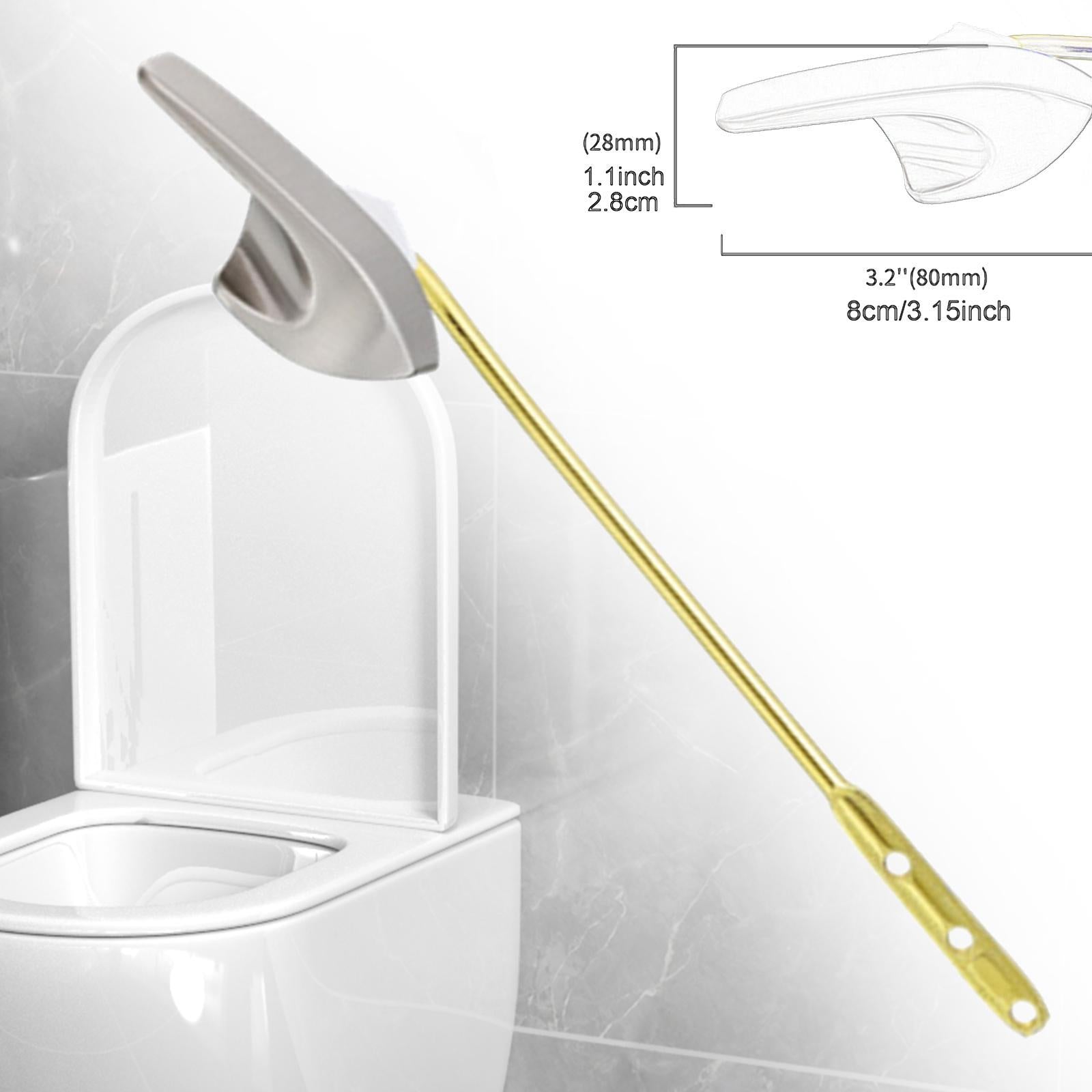 Front Mount Toilet Lever Toilet Part for Toilet Cistern Toilet Tank Home Use Silver