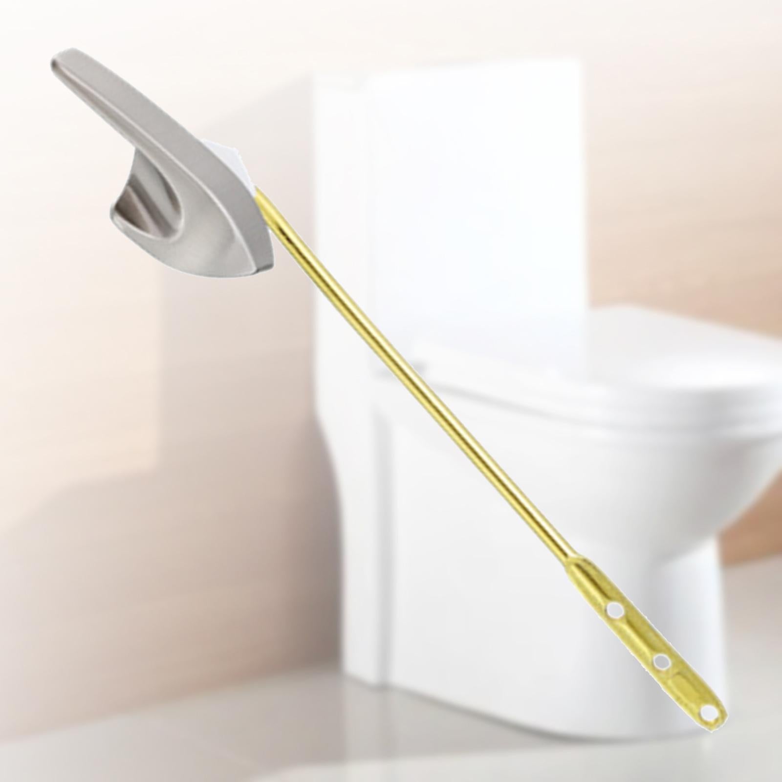 Front Mount Toilet Lever Toilet Part for Toilet Cistern Toilet Tank Home Use Silver
