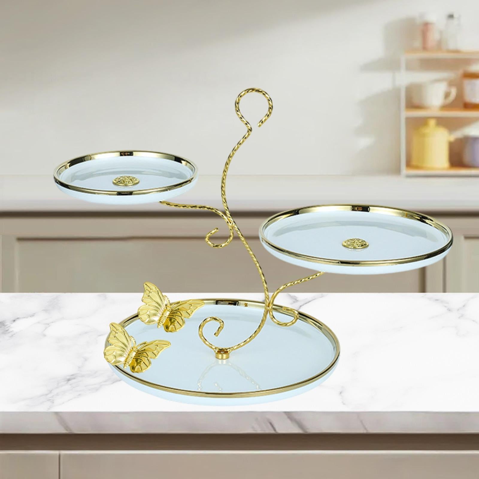 3 Tier Cupcakes Display Stand Tabletop Decor for Kitchen Wedding Dining Room White