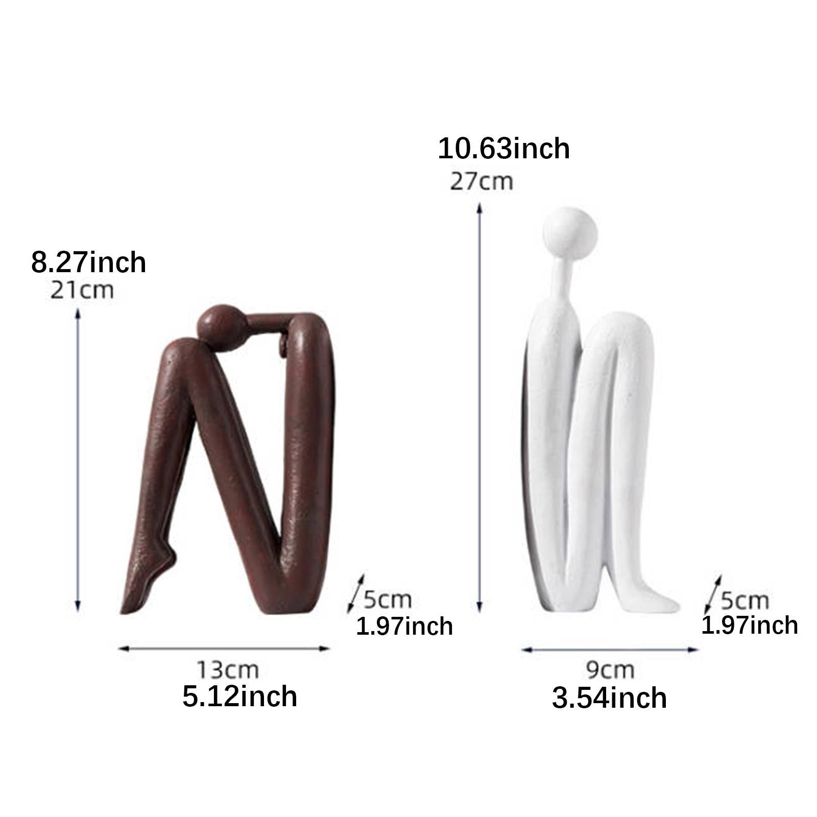2 Pieces Bookends Gifts for Shelves Book Stand Figurine for Office CD Movies