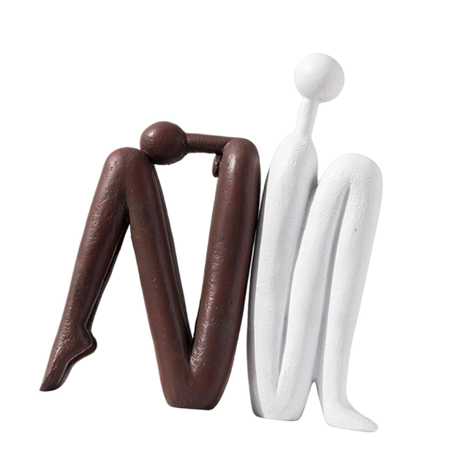 2 Pieces Bookends Gifts for Shelves Book Stand Figurine for Office CD Movies