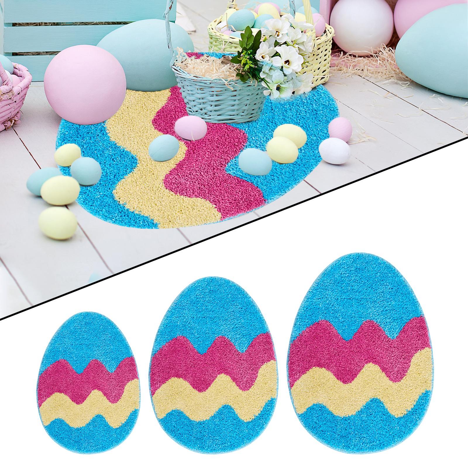 Easter Rug Water Absorbent Washable Floor Mat for Indoor Dining Room Bedroom S