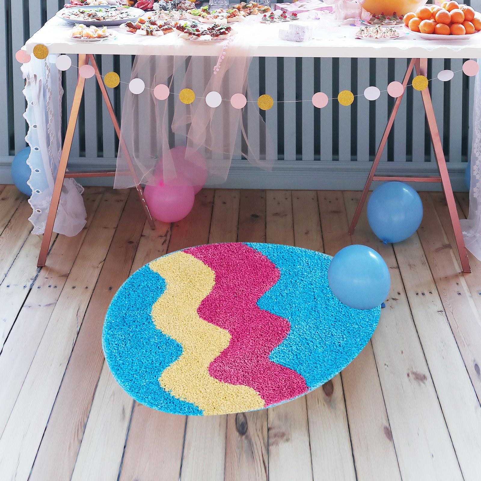 Easter Rug Water Absorbent Washable Floor Mat for Indoor Dining Room Bedroom L