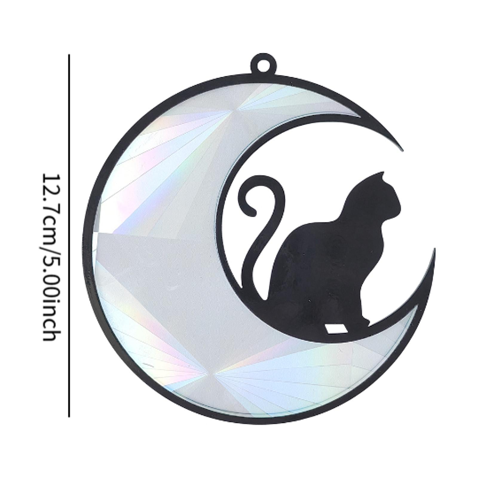Acrylic Hanging Decoration Window Indoor Garden Easy to Hang Multifunctional Tail Curved Cat