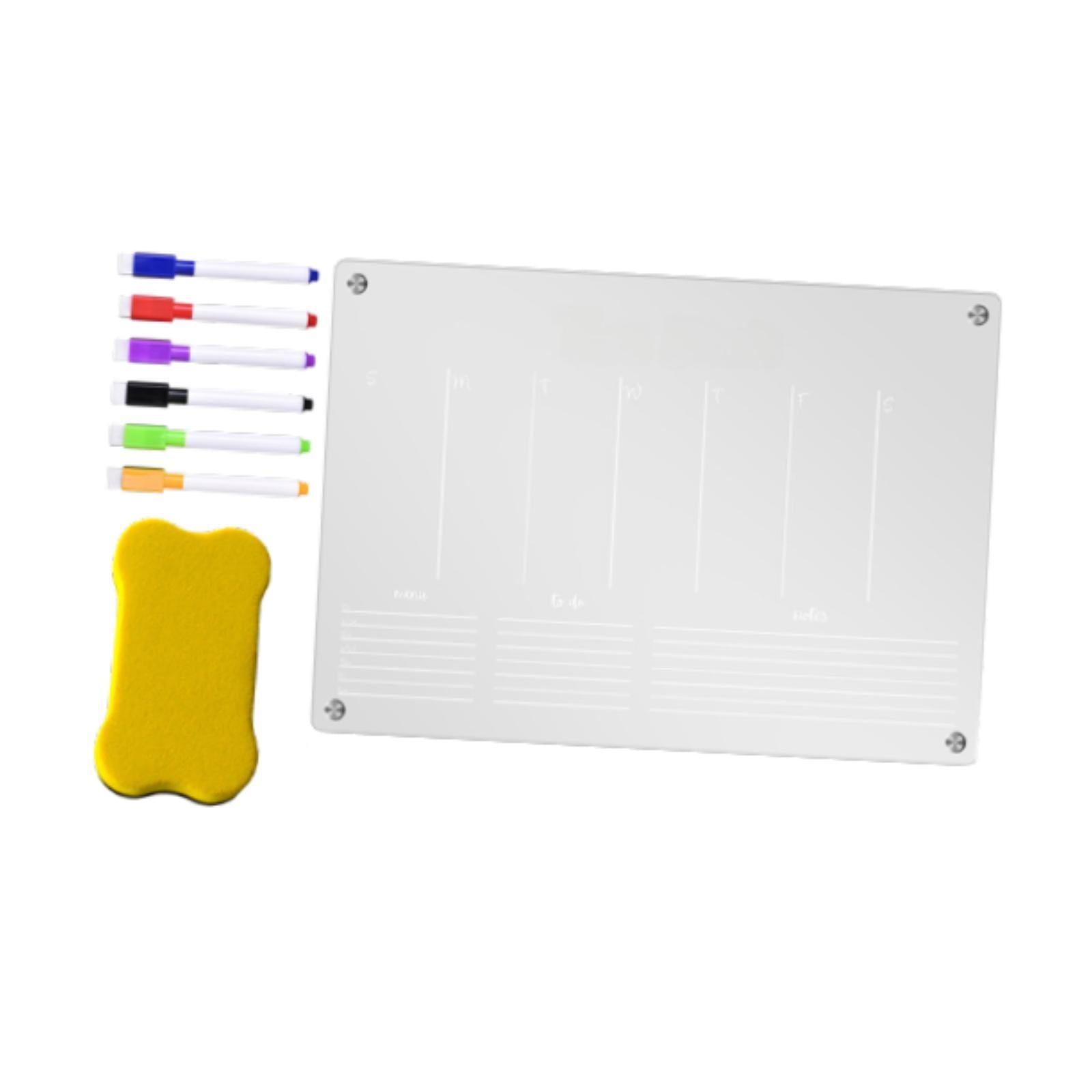 Acrylic Fridge Note Board Portable Transparent Message Board Weekly Planning