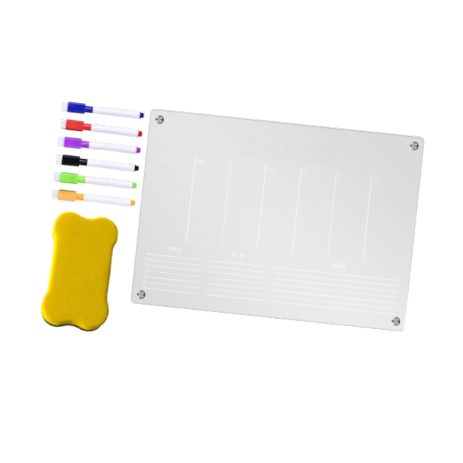 Acrylic Fridge Note Board Portable Transparent Message Board Weekly Planning