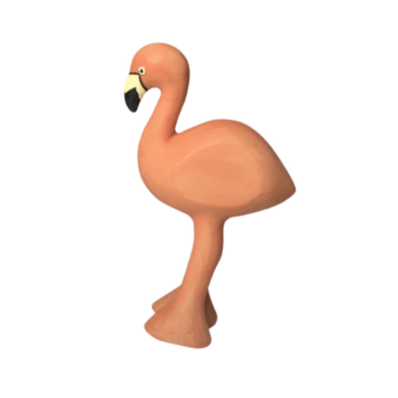 Flamingo Model Resin Figurine 8x3x11cm for Table Centerpiece Pink Decorative