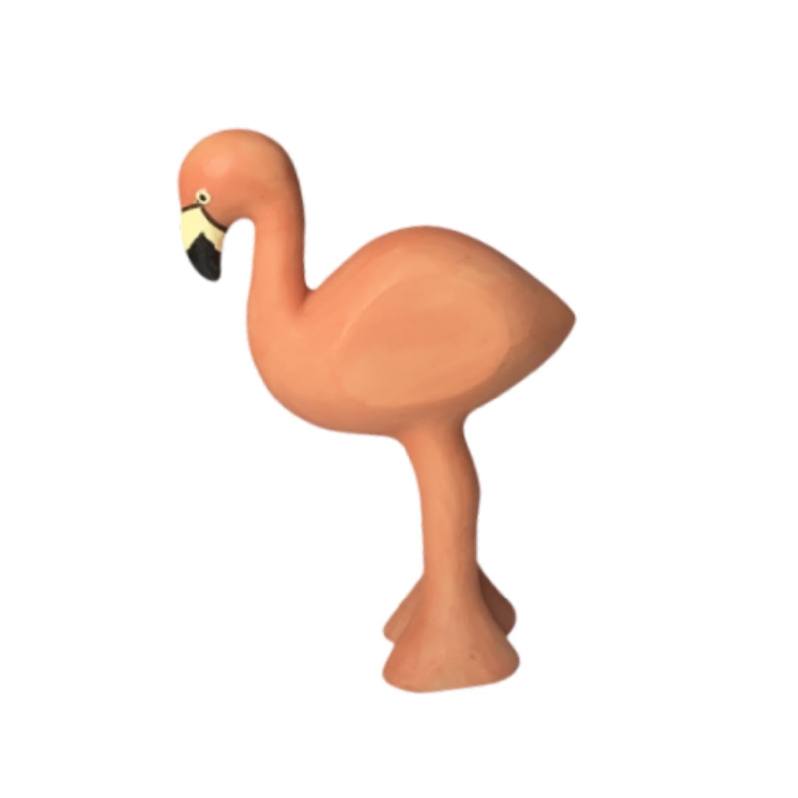 Flamingo Model Resin Figurine 8x3x11cm for Table Centerpiece Pink Decorative