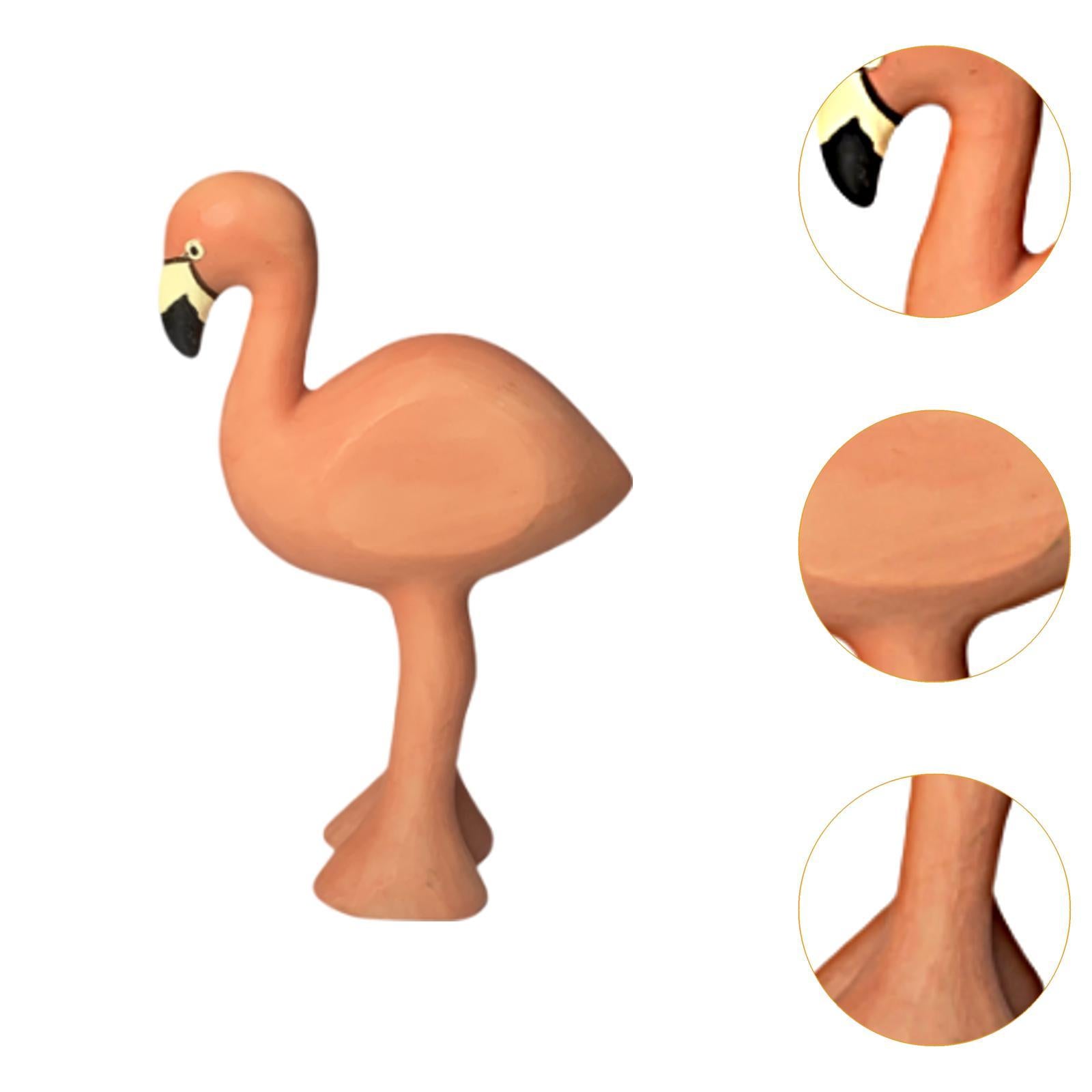 Flamingo Model Resin Figurine 8x3x11cm for Table Centerpiece Pink Decorative