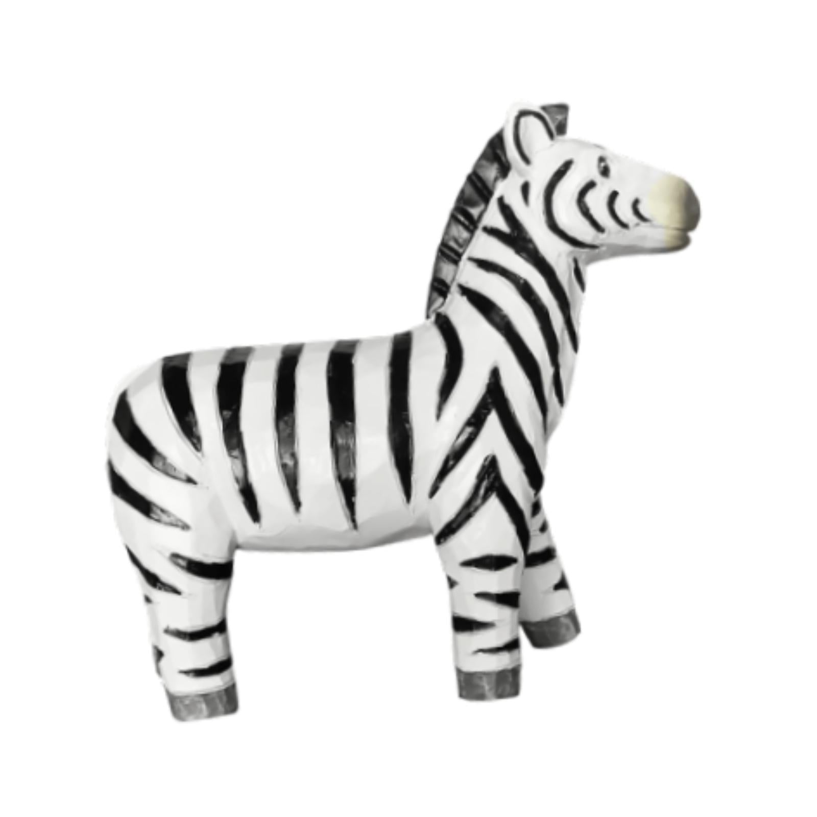 Resin Zebra Model Statue Tabletop Ornament for Table Centerpiece Lightweight