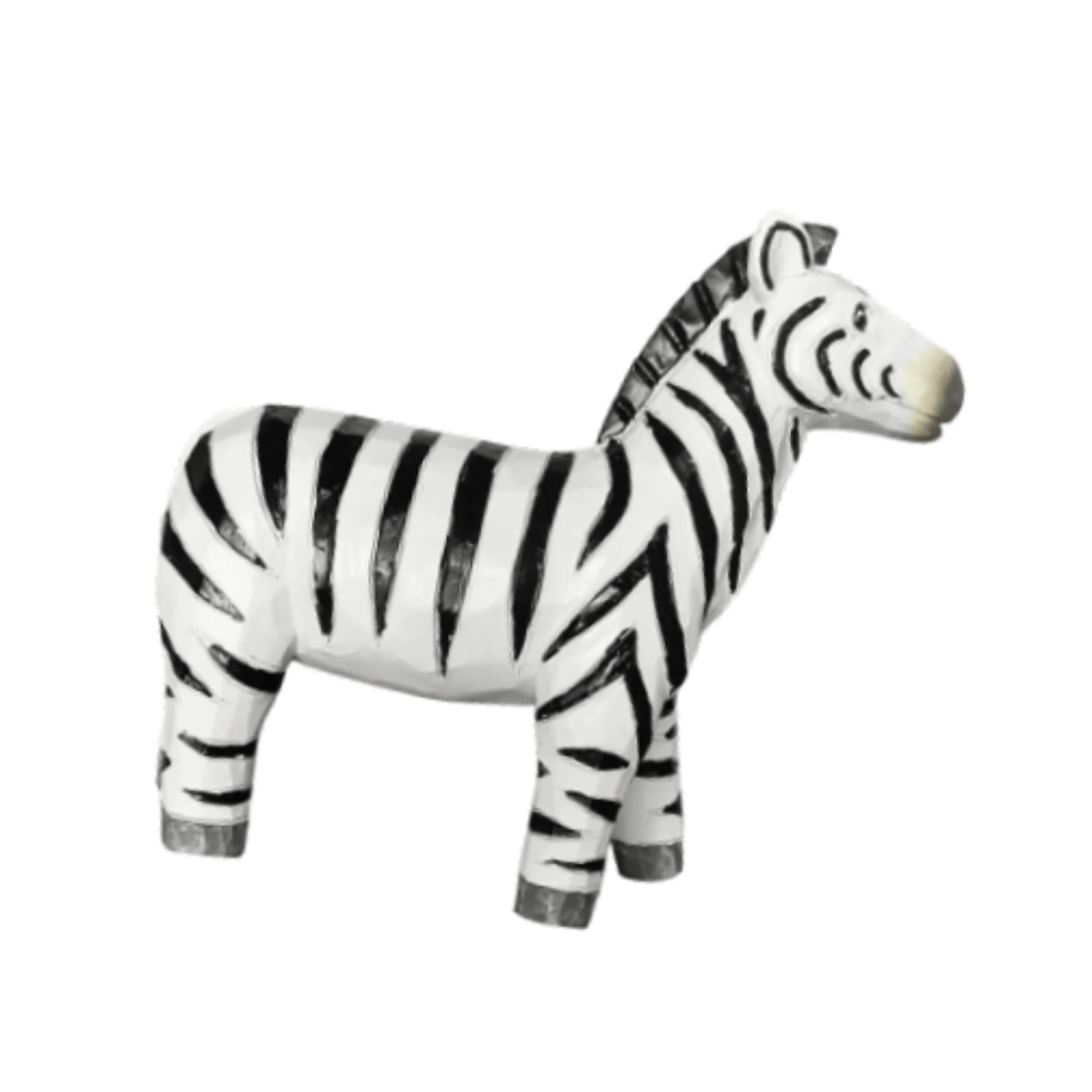 Resin Zebra Model Statue Tabletop Ornament for Table Centerpiece Lightweight