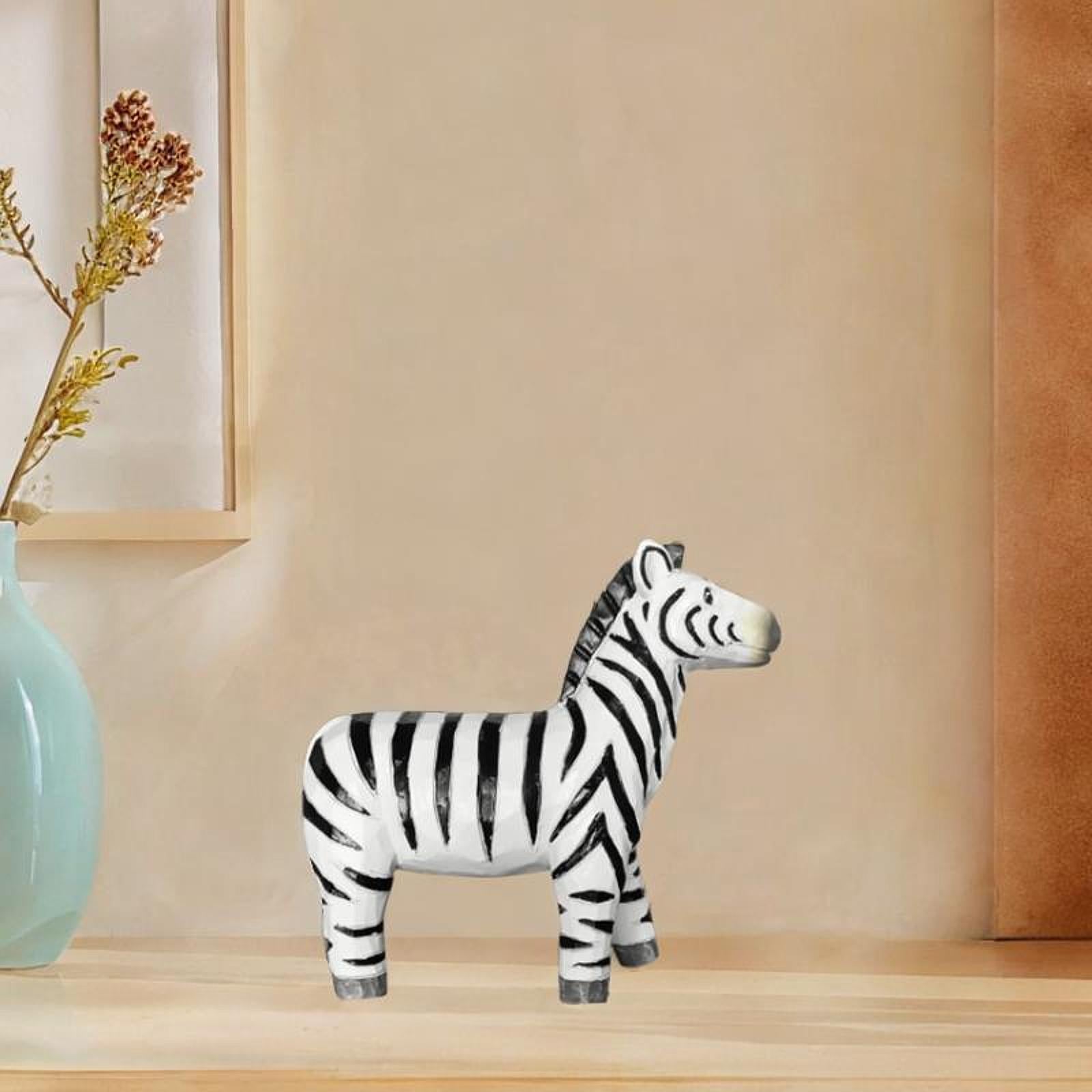 Resin Zebra Model Statue Tabletop Ornament for Table Centerpiece Lightweight
