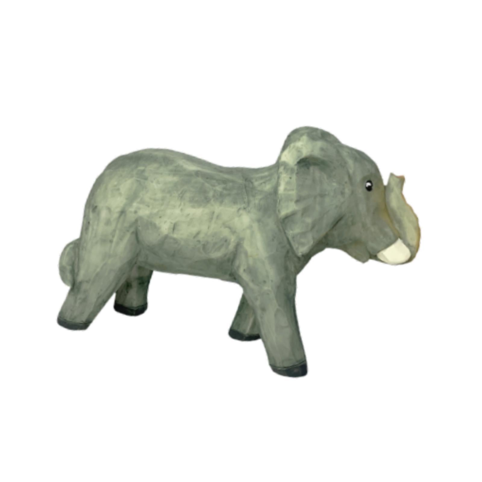 Elephant Model Resin Figurine Tabletop Ornament for Home Office Decor Modern