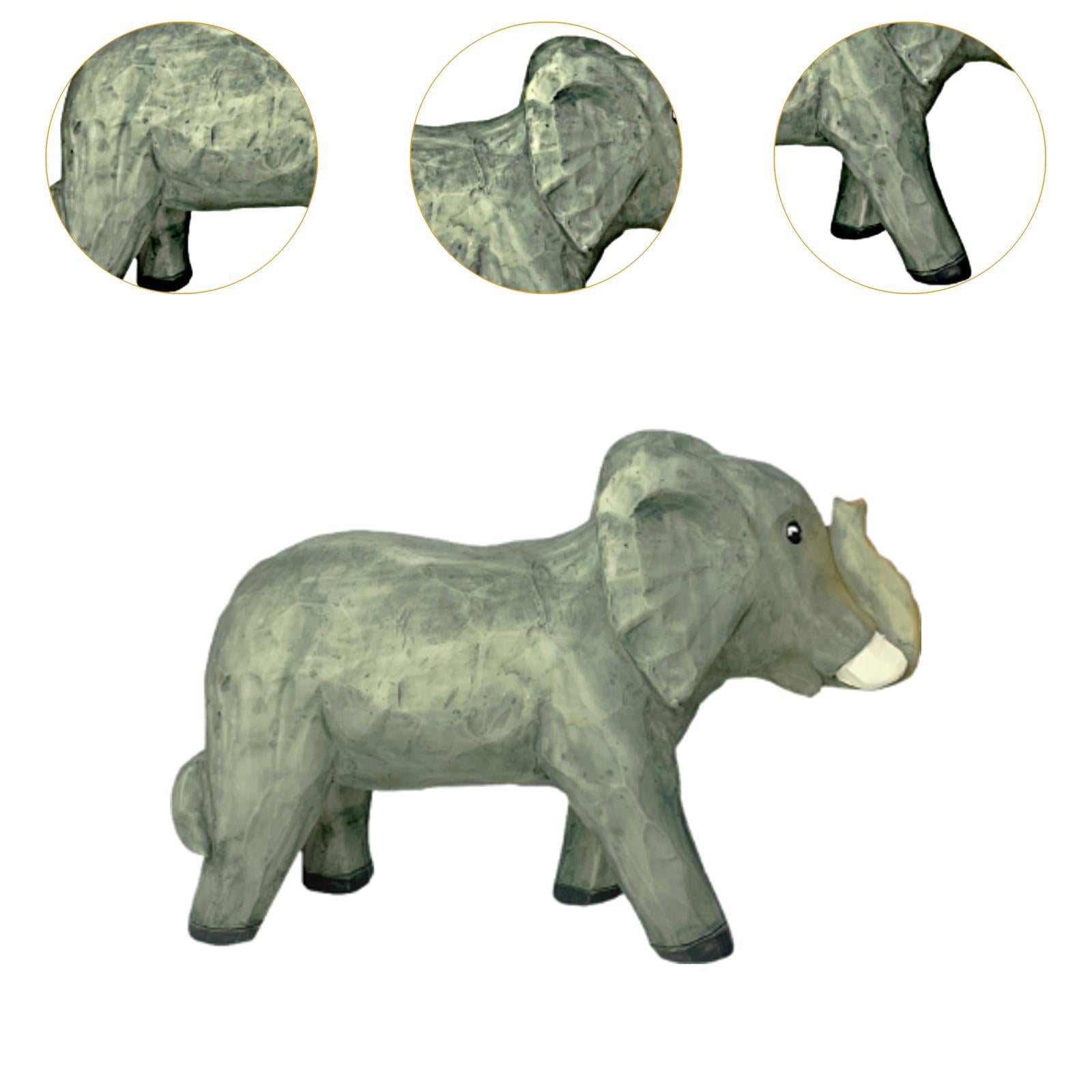 Elephant Model Resin Figurine Tabletop Ornament for Home Office Decor Modern
