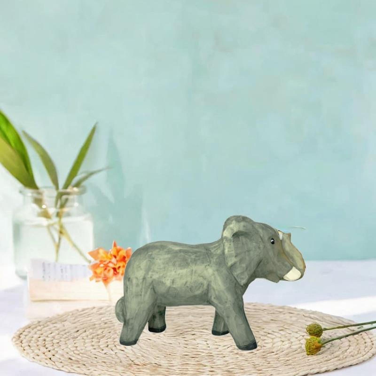 Elephant Model Resin Figurine Tabletop Ornament for Home Office Decor Modern