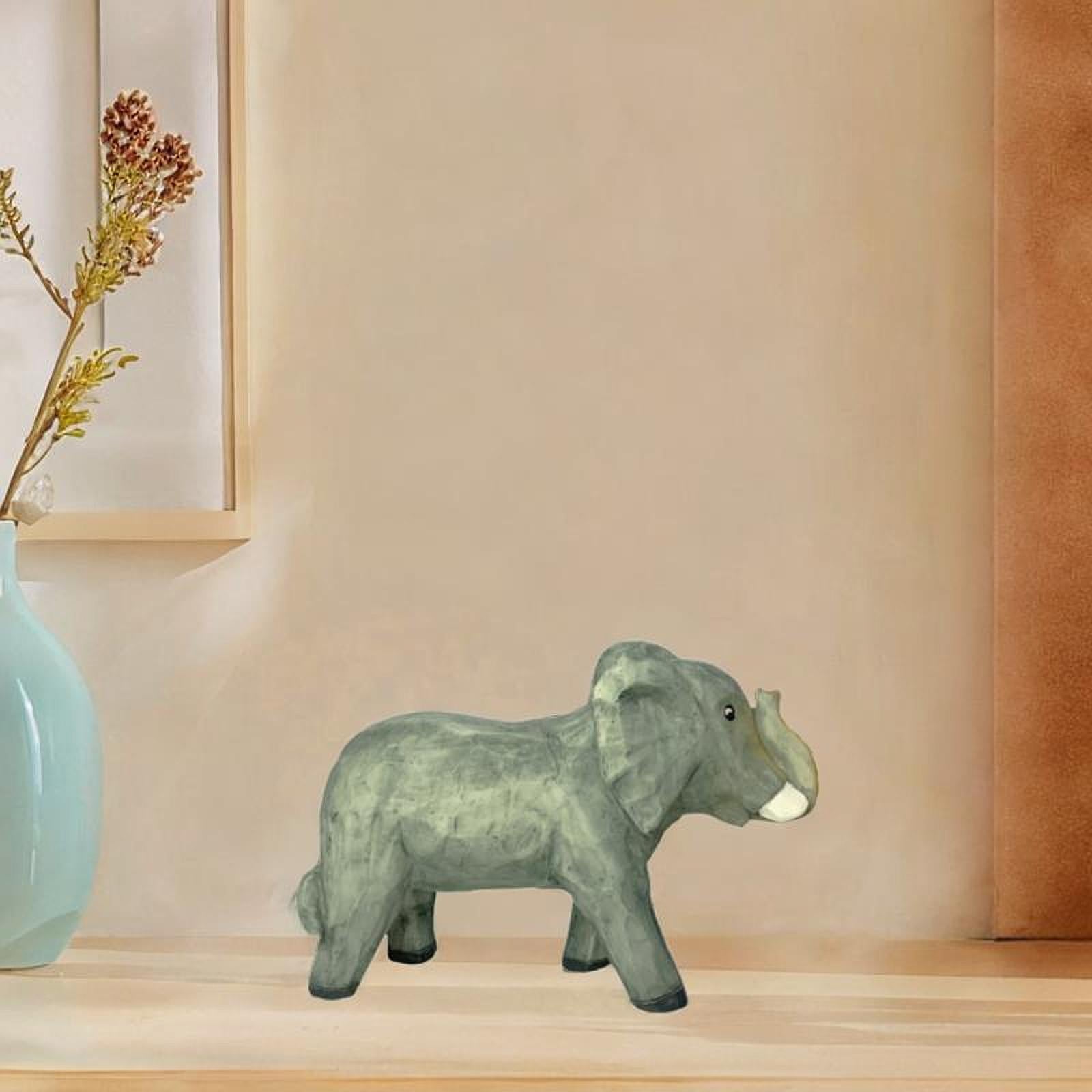 Elephant Model Resin Figurine Tabletop Ornament for Home Office Decor Modern