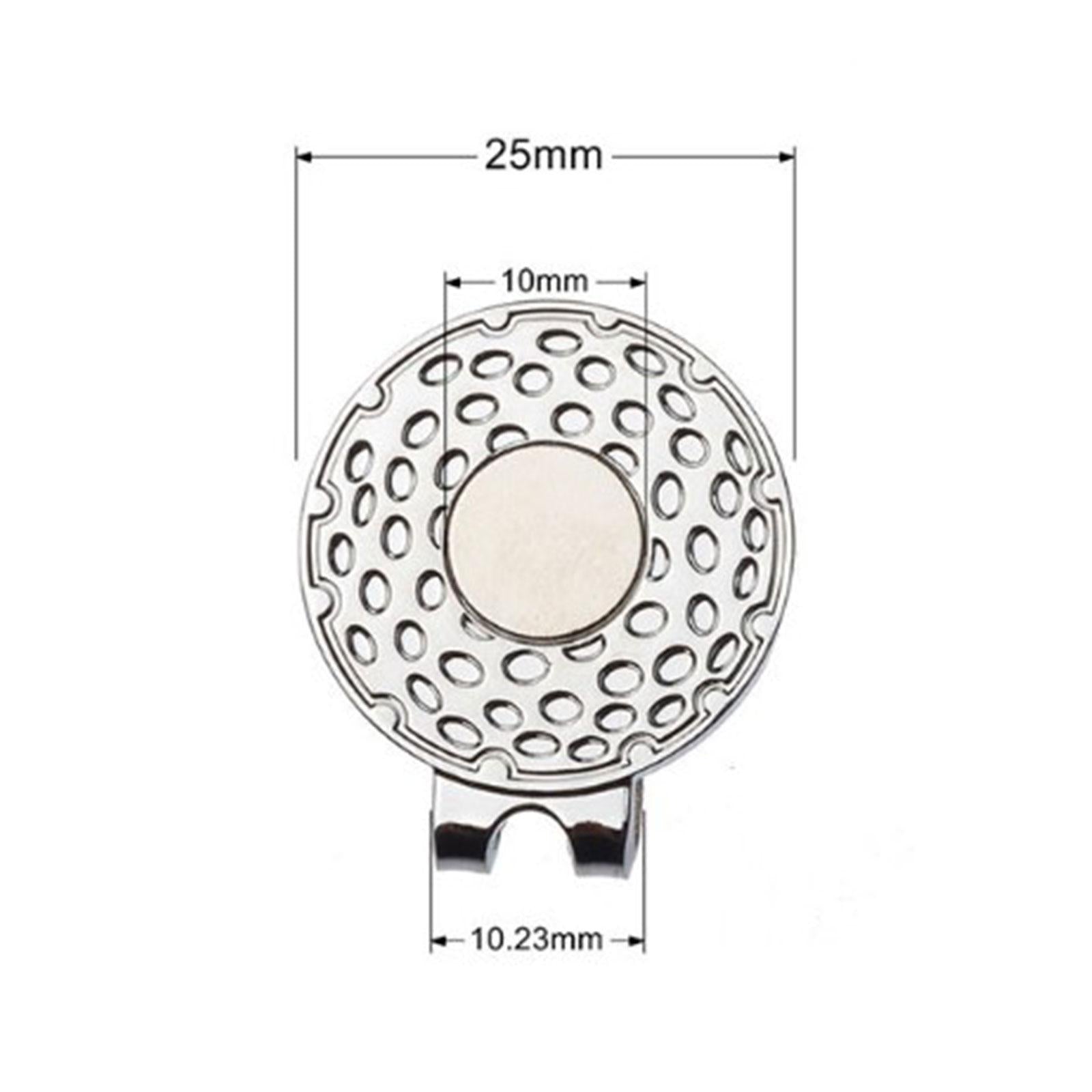 6 Pieces Magnetic Golf Hat Clips Golf Ball Marker Cap Holders for Belts Bags Silver