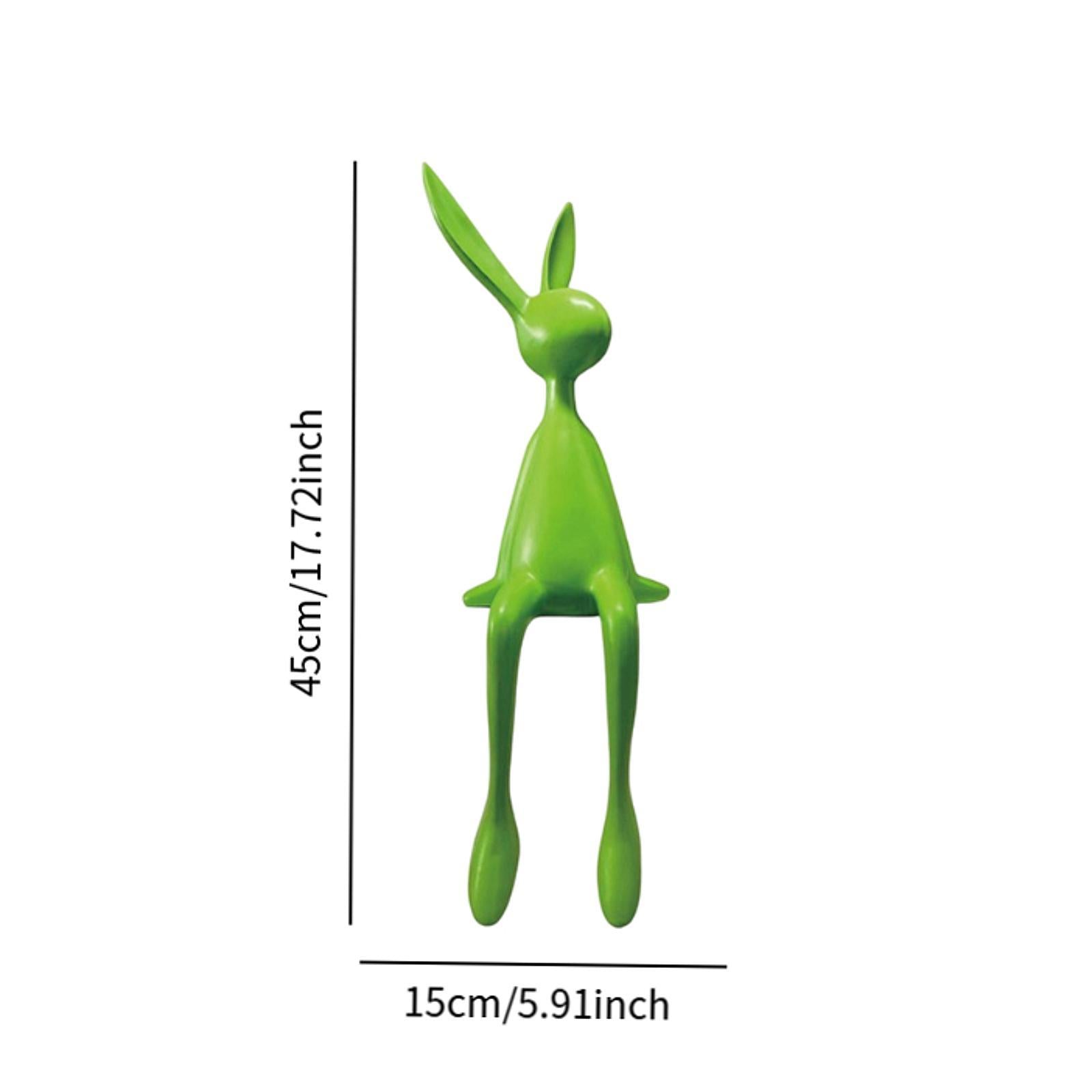 Rabbit Statues Easter Bedroom Dining Table Cabinet Bookshelf Desk Home Decor Green