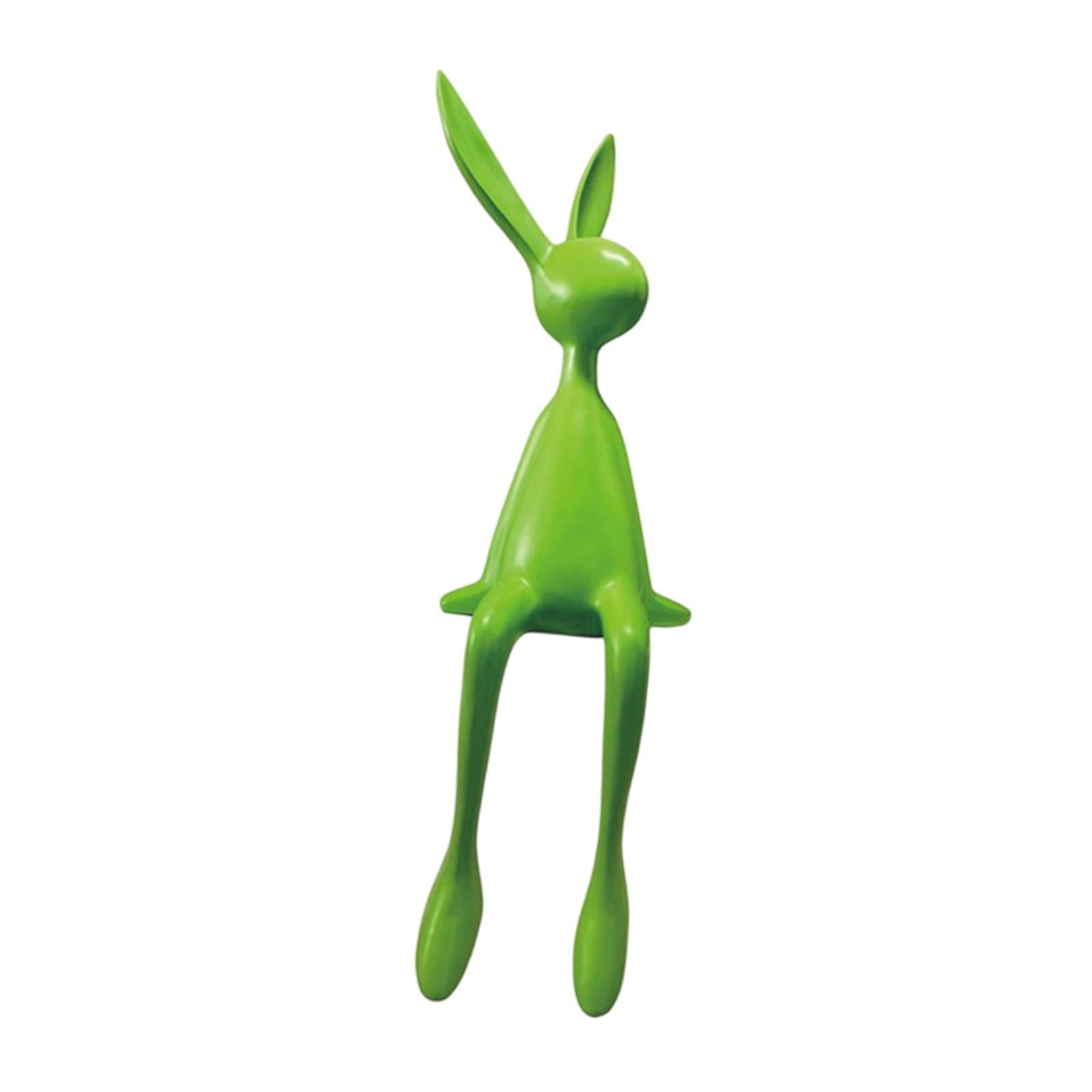 Rabbit Statues Easter Bedroom Dining Table Cabinet Bookshelf Desk Home Decor Green