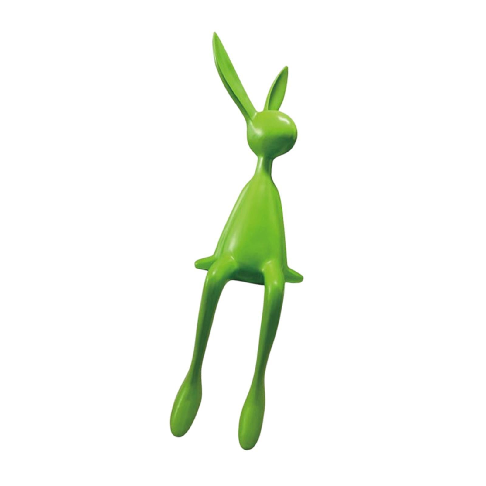Rabbit Statues Easter Bedroom Dining Table Cabinet Bookshelf Desk Home Decor Green