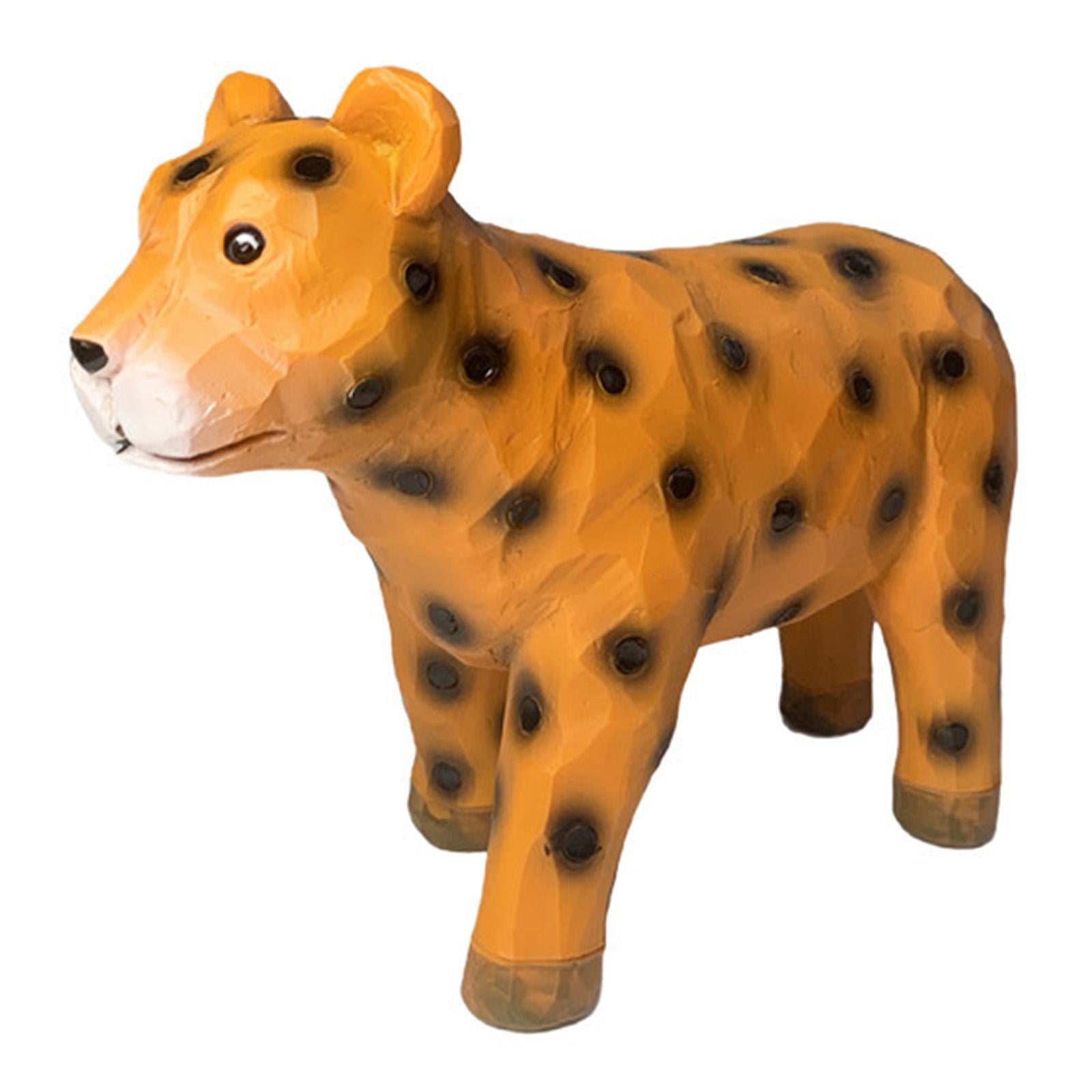 Resin Leopard Model Statue Tabletop Ornament for Yoga Studios, Hotels Modern