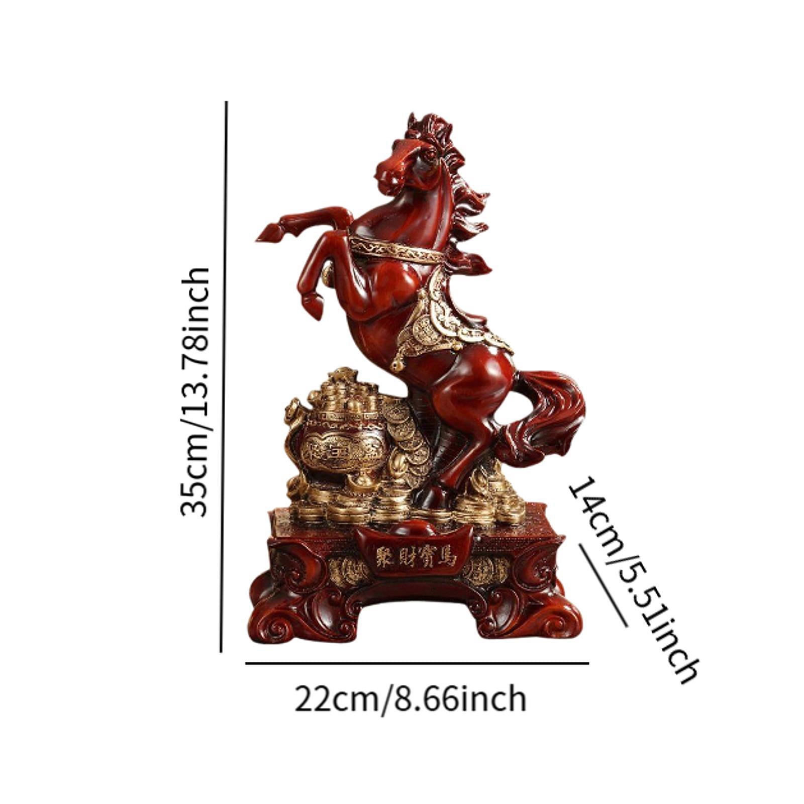 Horse Statue Standing Table Attract Wealth and Treasure Home Horse Sculpture