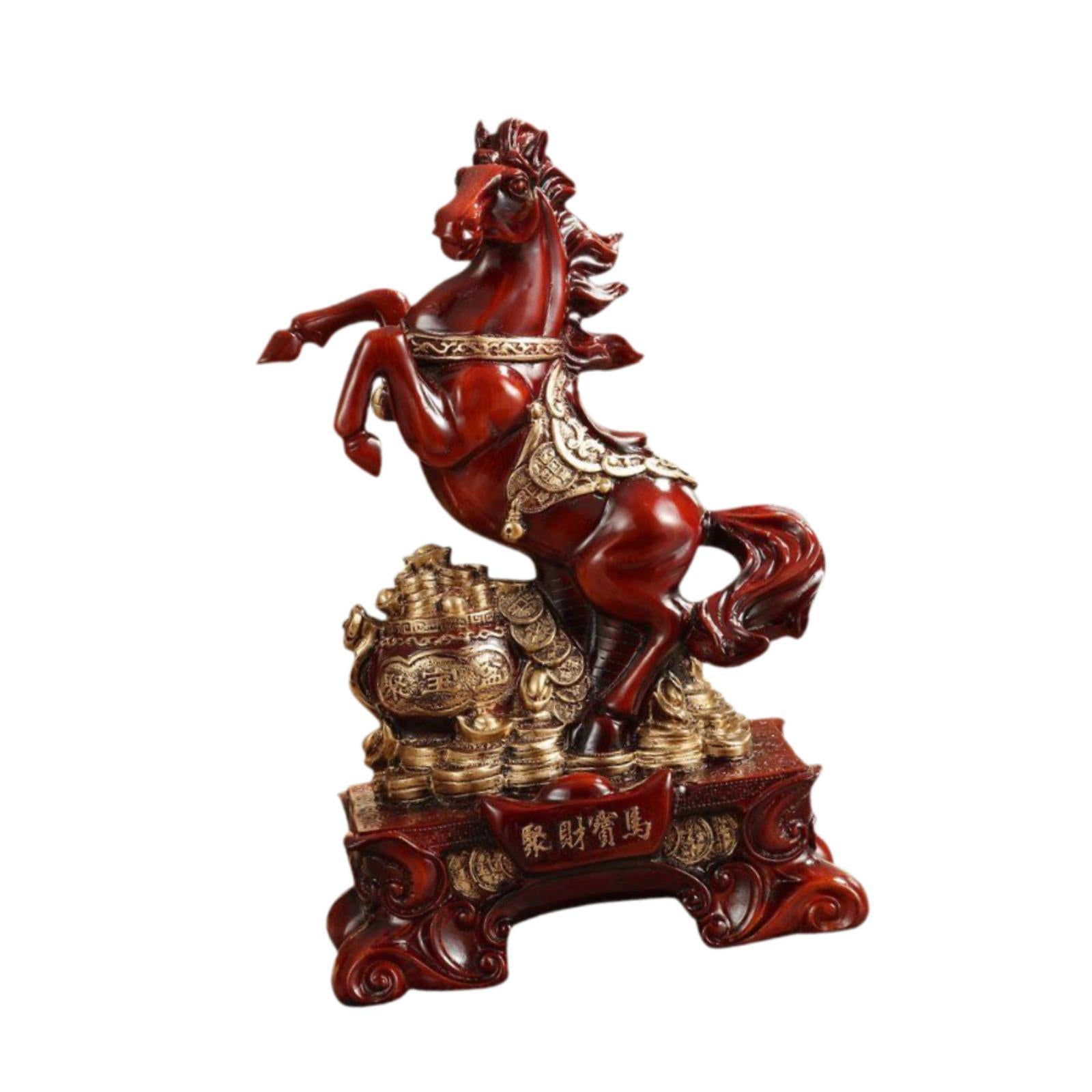 Horse Statue Standing Table Attract Wealth and Treasure Home Horse Sculpture