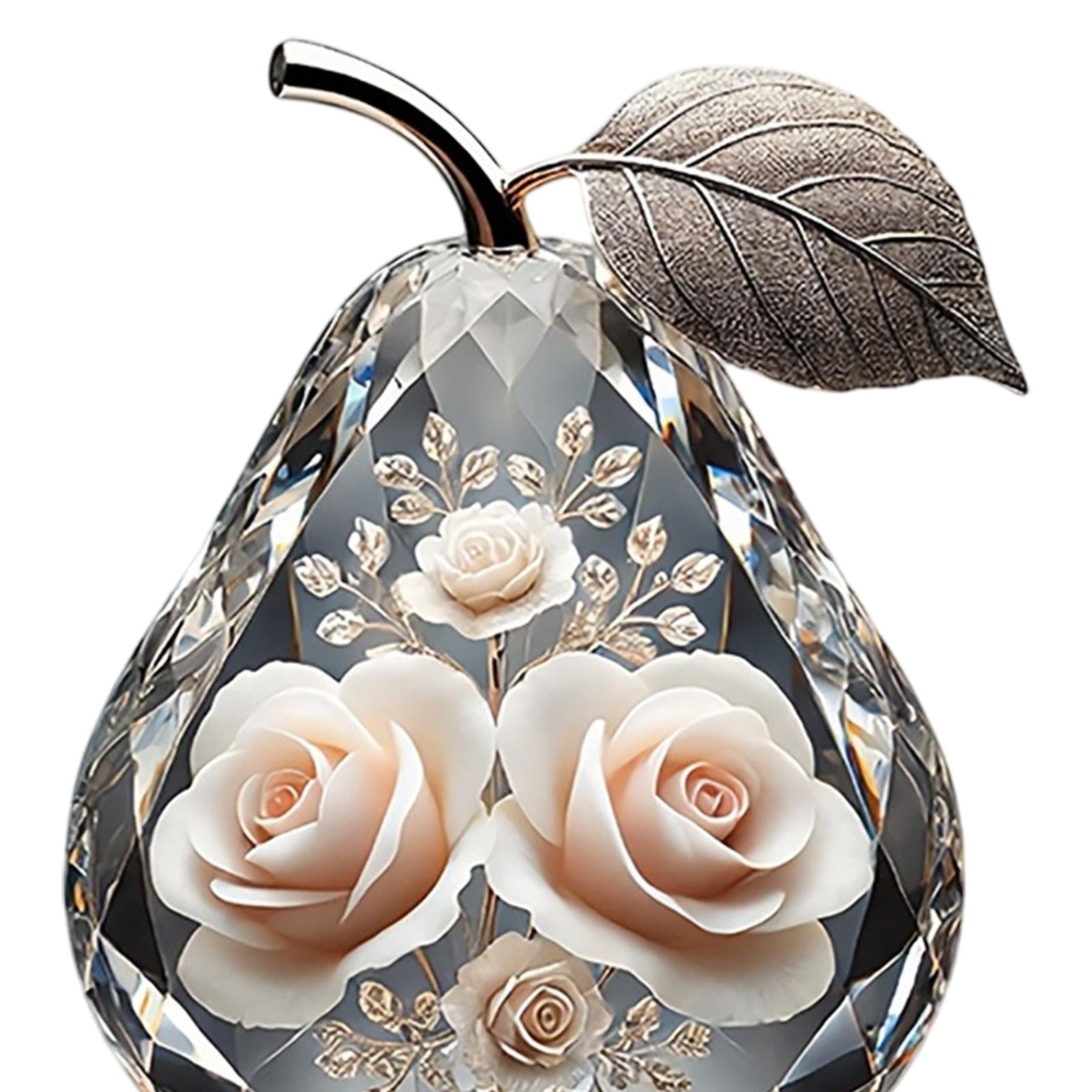 Acrylic Pear Shape Decor Unique Table Decoration for Home Holiday Fireplace