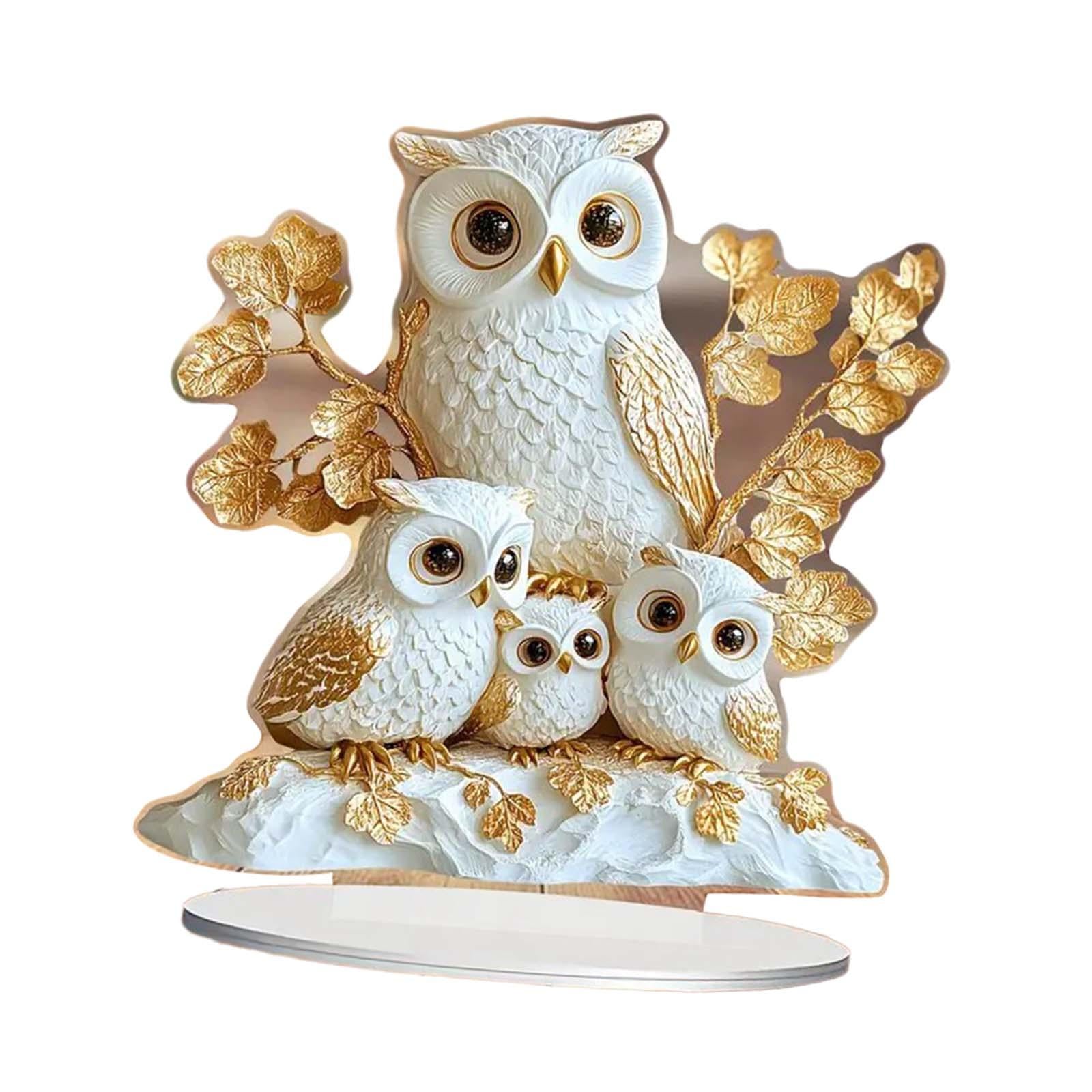 2D Owl Acrylic Sign Artwork Decorative Plaque for Living Room Office Bedroom
