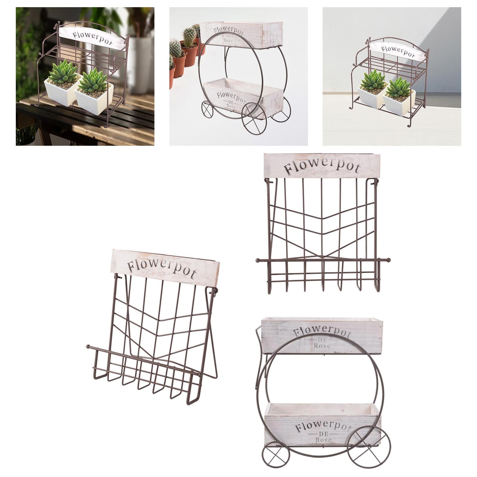 Metal Hanging Wire Basket Iron Wall Mounted Organizer for Garden Office Home 24.5cmx16cmx27cm