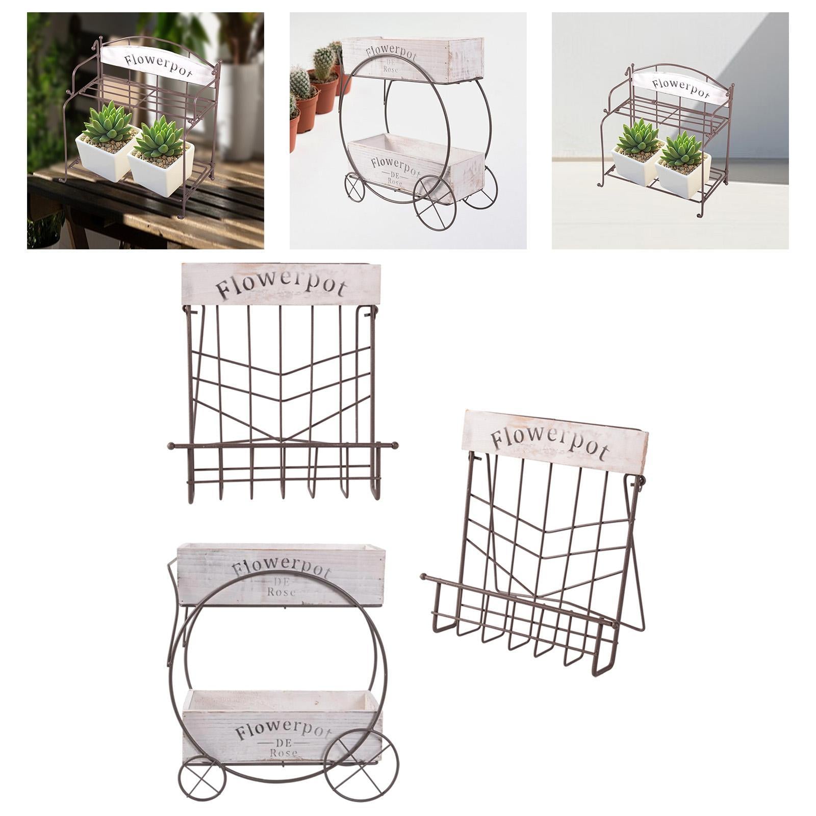 Metal Hanging Wire Basket Iron Wall Mounted Organizer for Garden Office Home 24.5cmx16cmx27cm