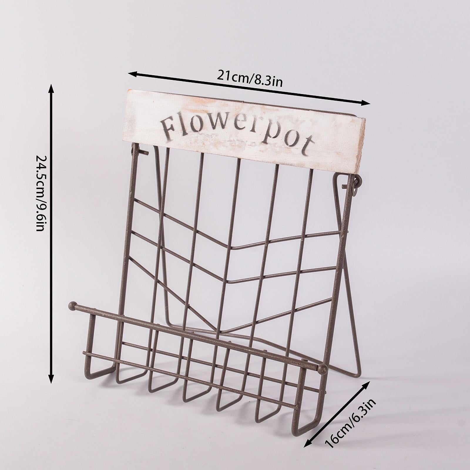Metal Hanging Wire Basket Iron Wall Mounted Organizer for Garden Office Home 21cmx24.5cm