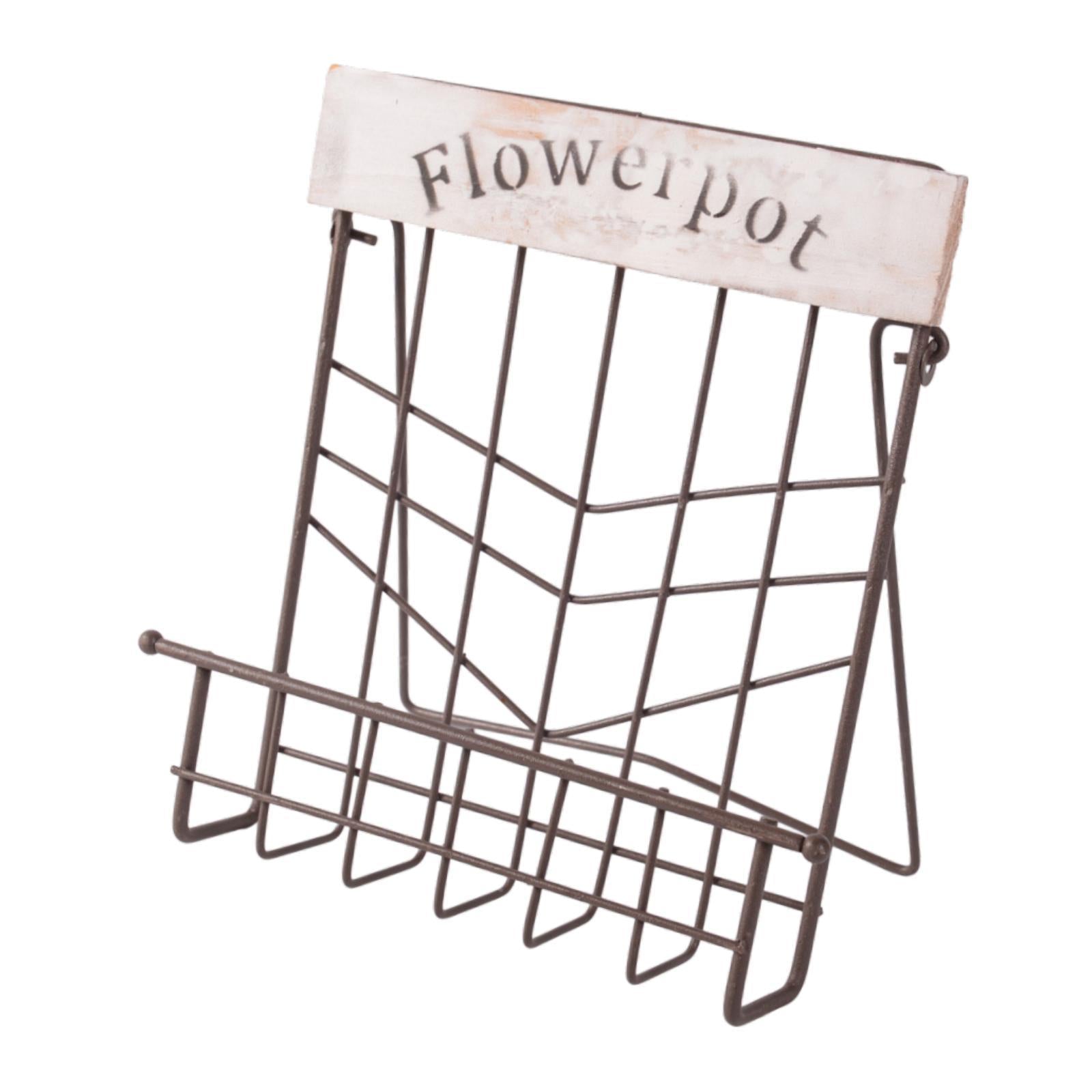 Metal Hanging Wire Basket Iron Wall Mounted Organizer for Garden Office Home 21cmx24.5cm