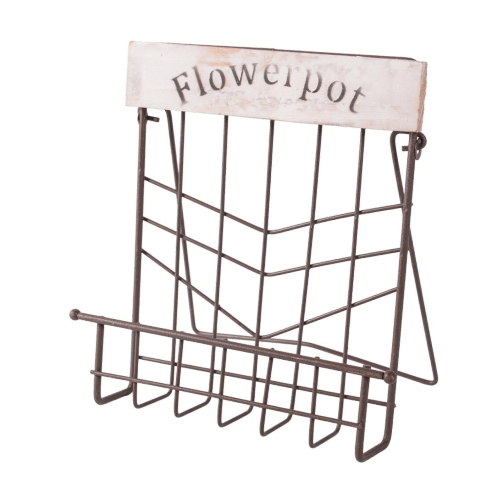 Metal Hanging Wire Basket Iron Wall Mounted Organizer for Garden Office Home 21cmx24.5cm