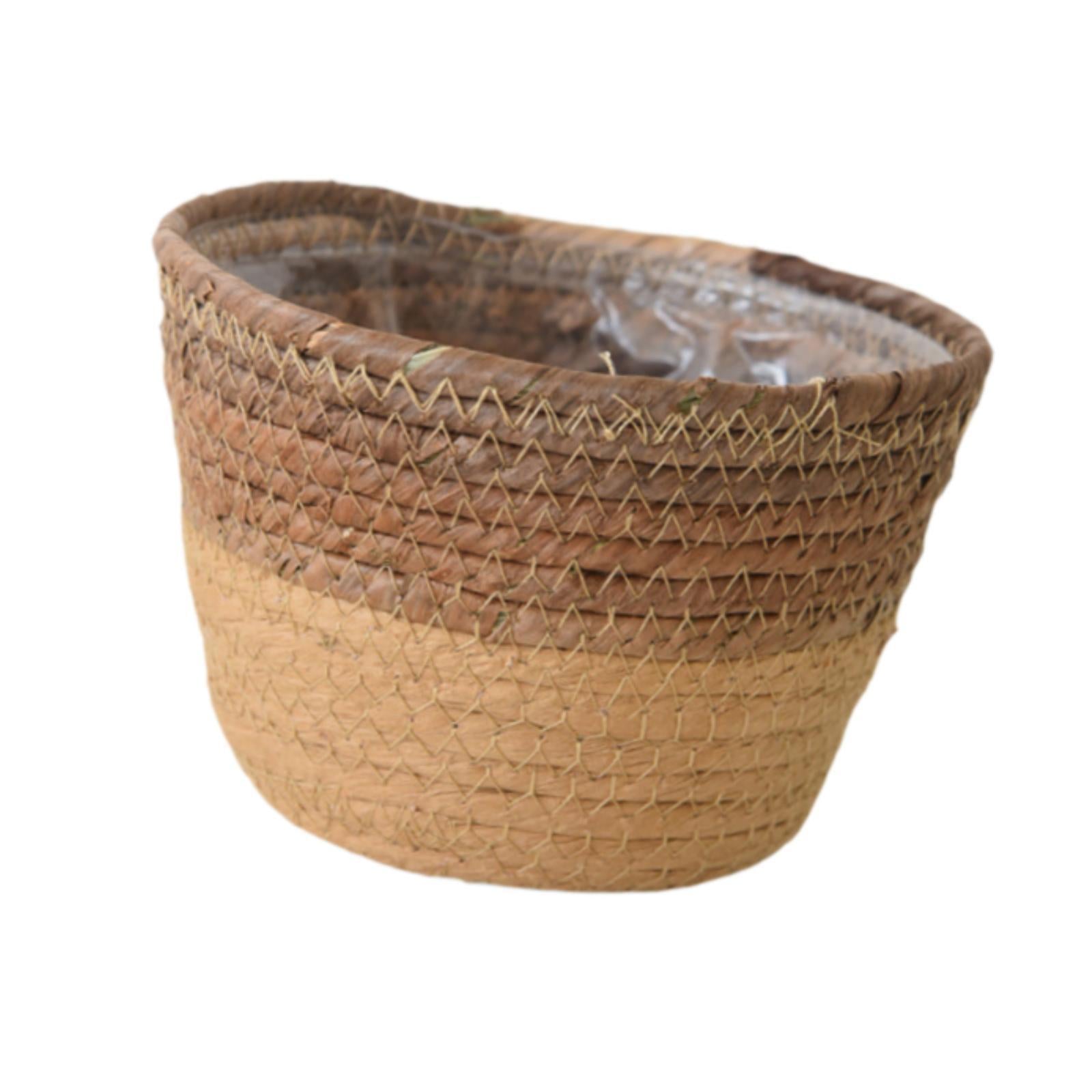 Woven Plant Basket Organizer Decoration Flower Pot for Windowsill Home Patio S
