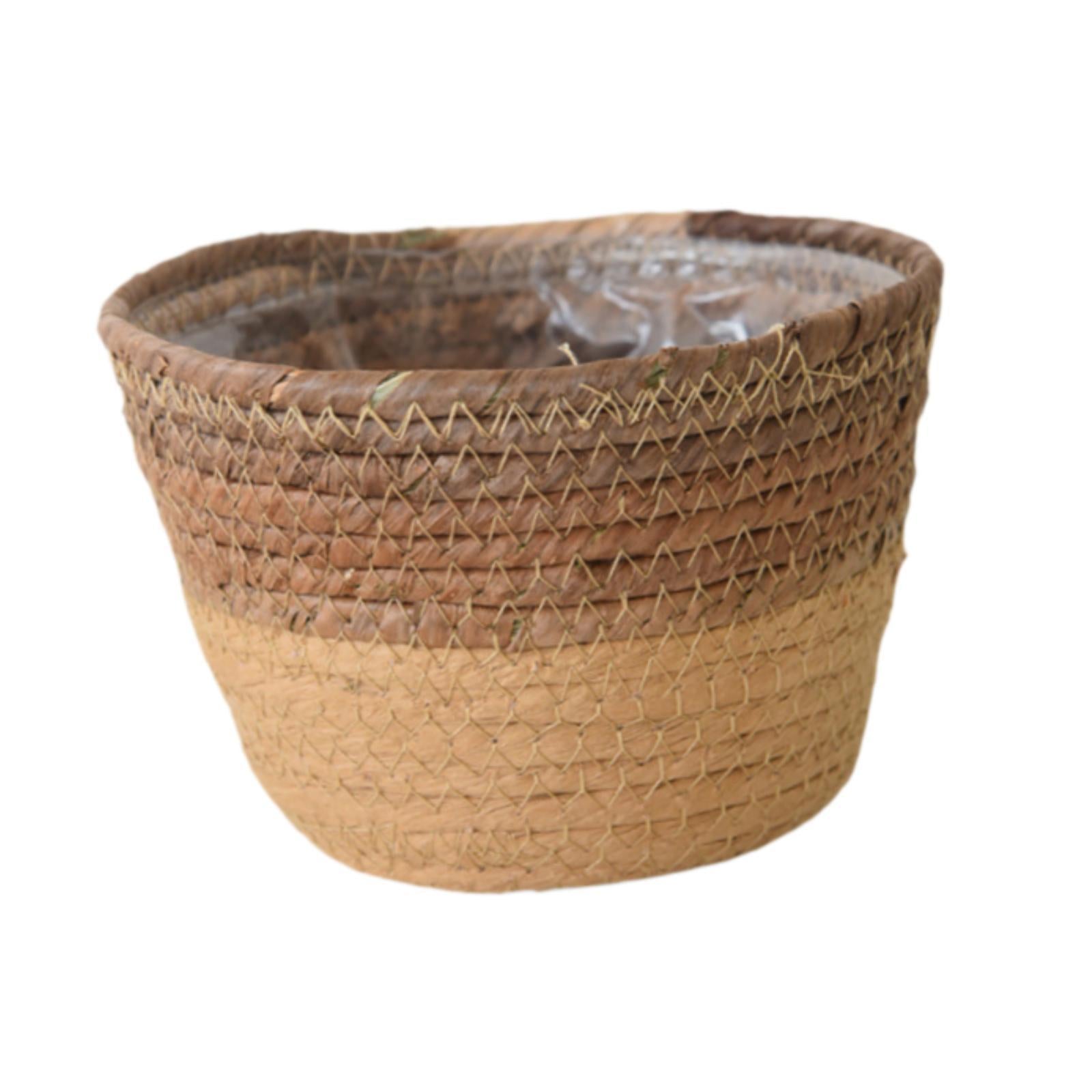 Woven Plant Basket Organizer Decoration Flower Pot for Windowsill Home Patio S