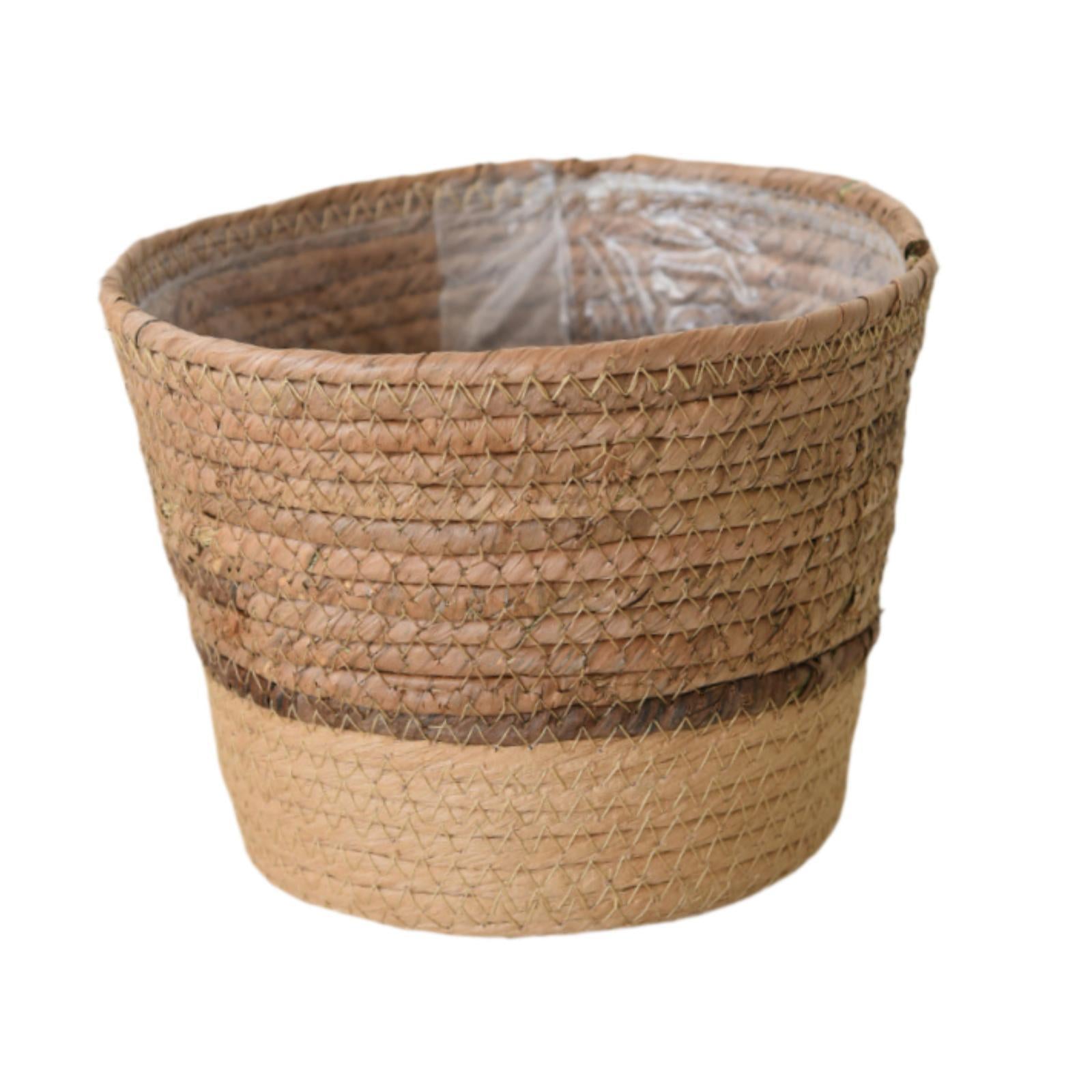Woven Plant Basket Organizer Decoration Flower Pot for Windowsill Home Patio L