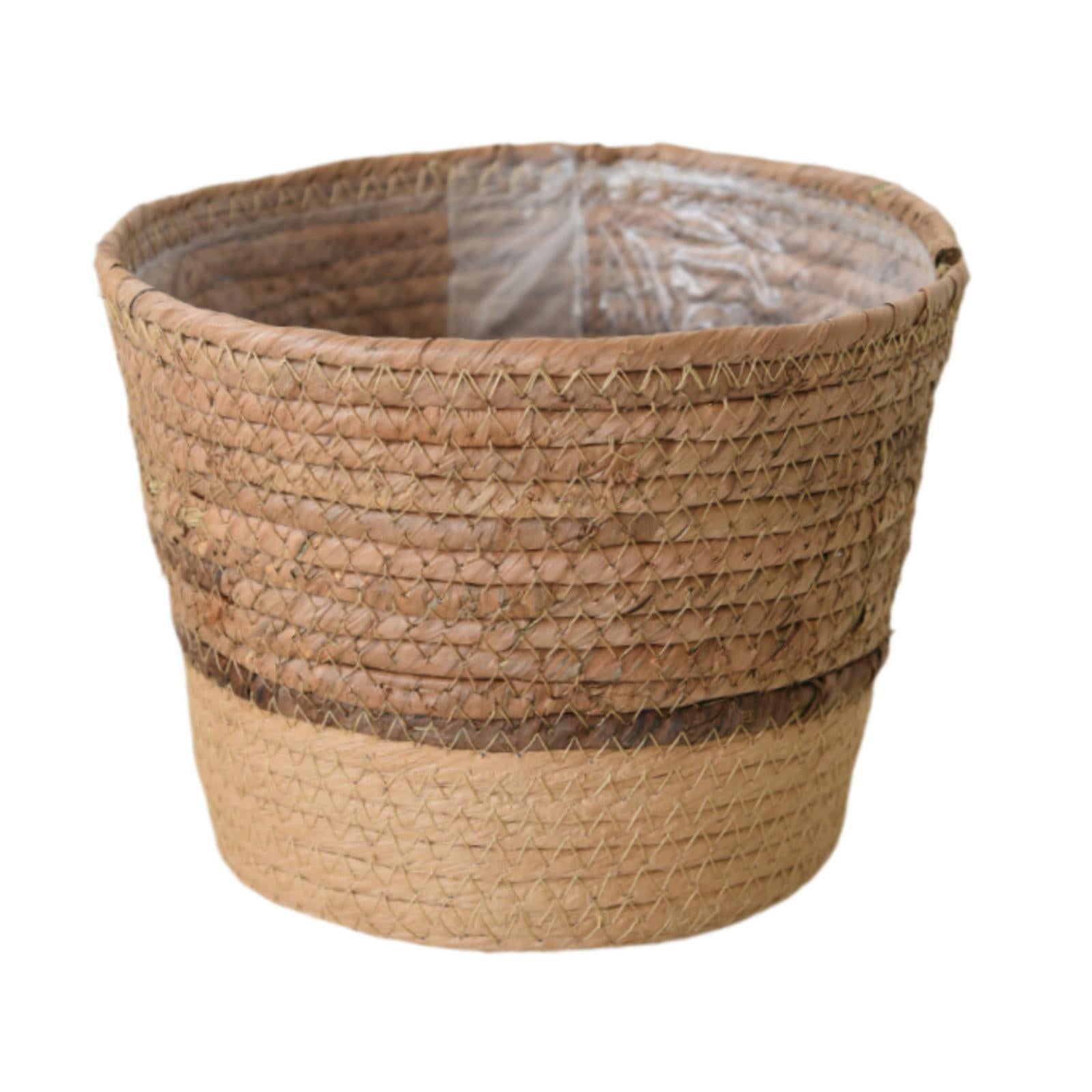 Woven Plant Basket Organizer Decoration Flower Pot for Windowsill Home Patio L