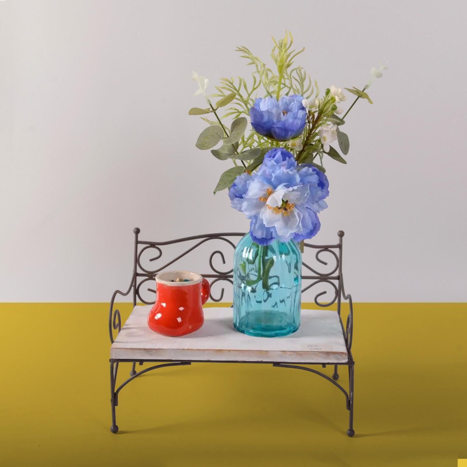 Flowerpot Stand Wire Storage Bin Hanging Wall Basket for Porch Patio Balcony 25cmx15cmx18.2cm