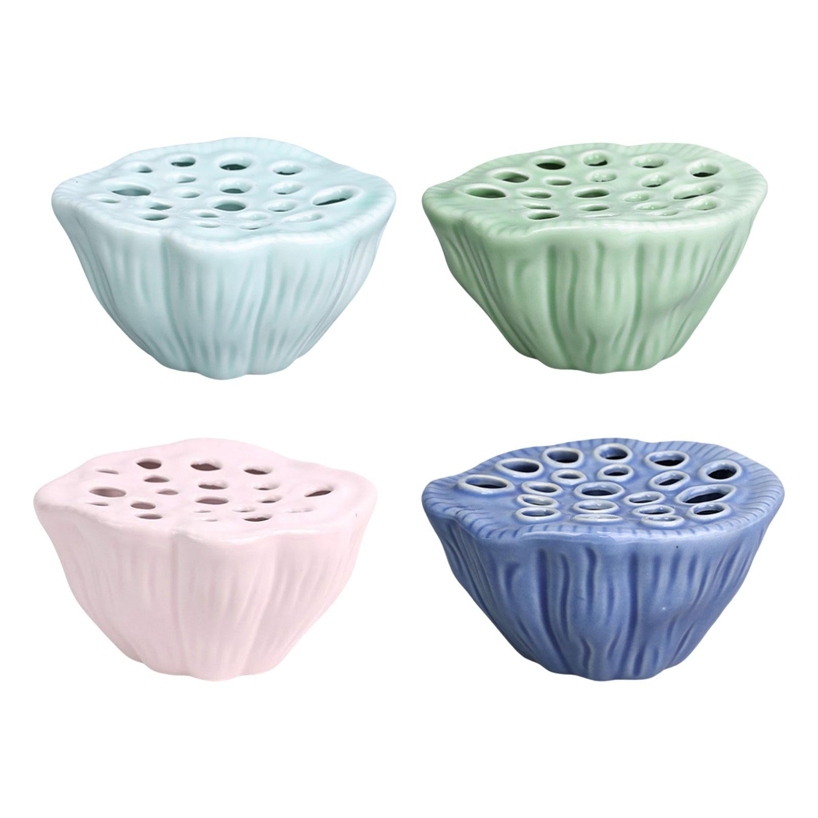 Lotus Pod Flower Arrangement Vase Floral Stem Holder for Bedroom Living Room Light Green