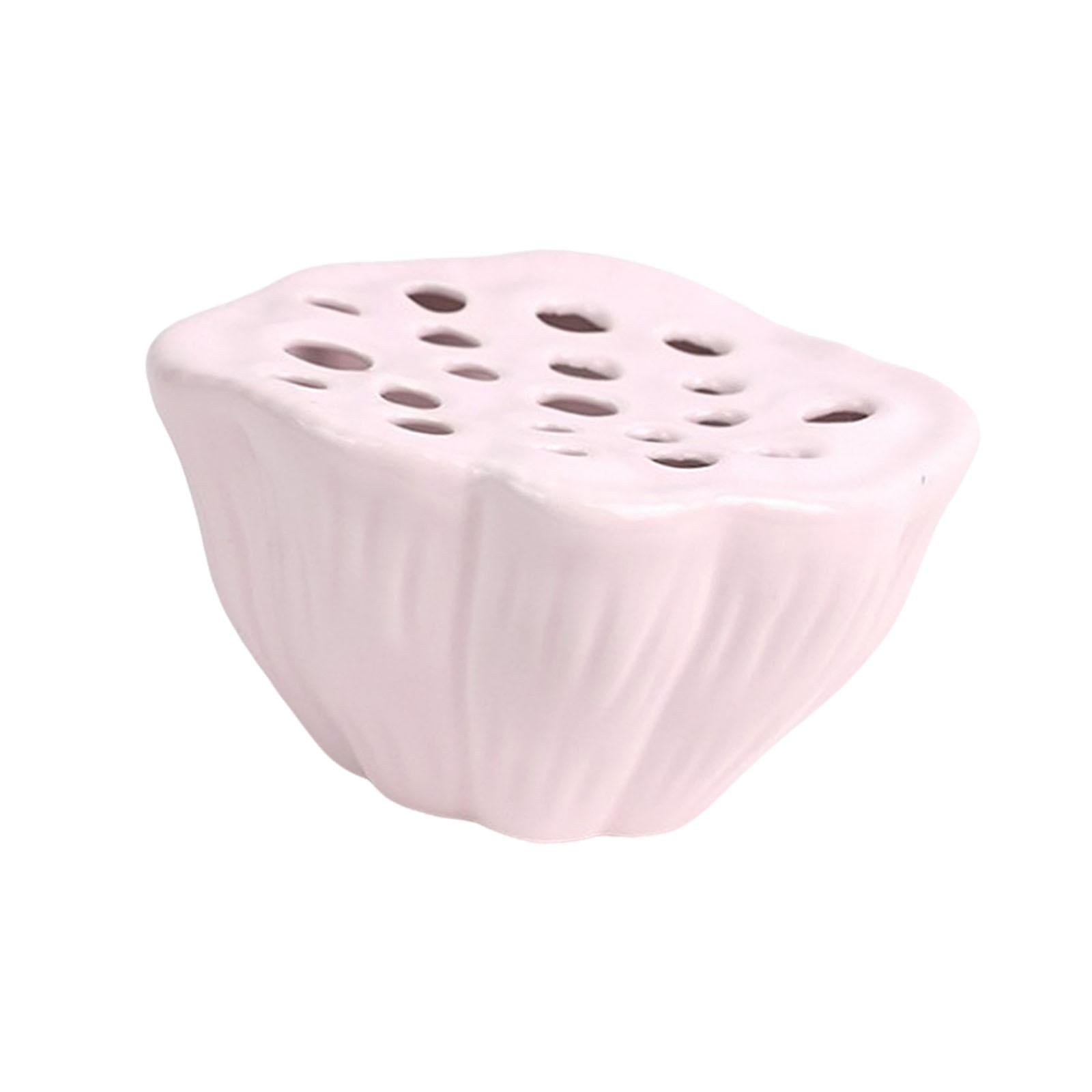 Lotus Pod Flower Arrangement Vase Floral Stem Holder for Bedroom Living Room Pink