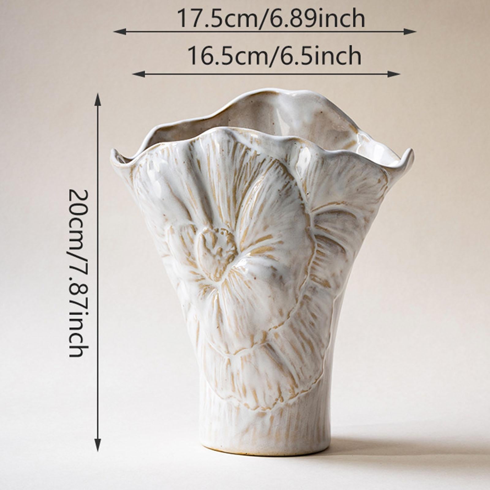 Ceramic Flower Vase Versatile Unique Stylish for Bedroom Office Coffee Table
