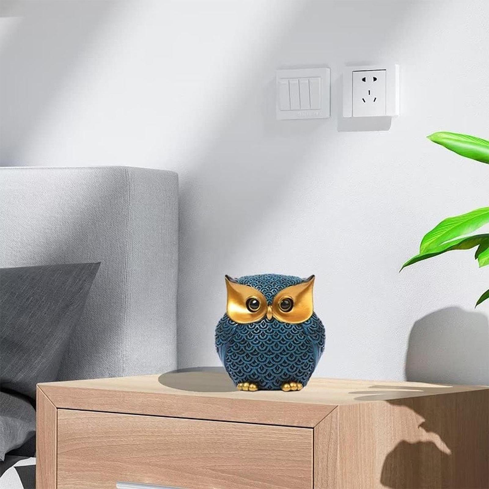 Owl Statue Versatile Animal Sculpture for Bedroom Living Room Bookshelf