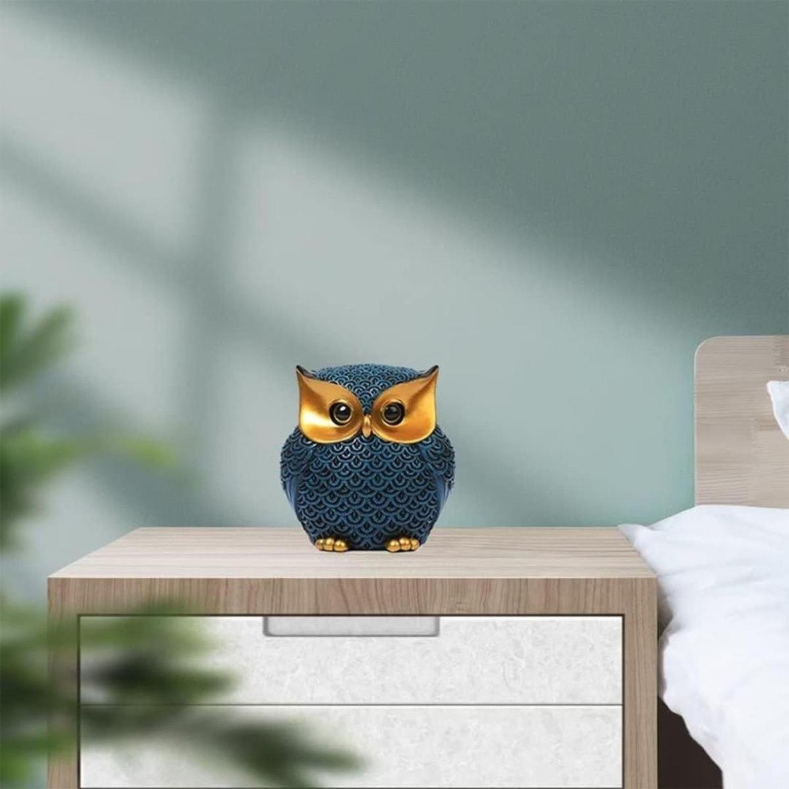 Owl Statue Versatile Animal Sculpture for Bedroom Living Room Bookshelf