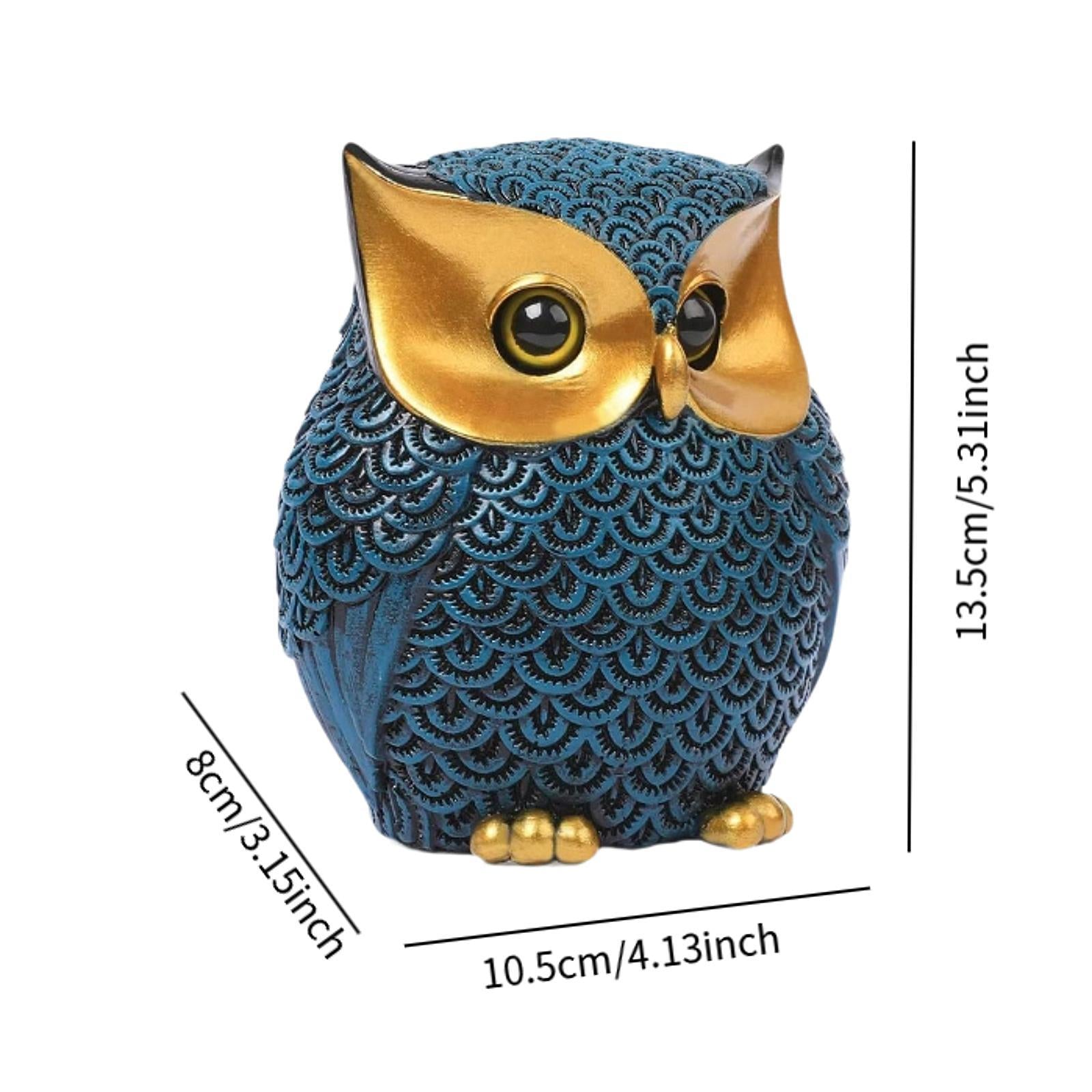 Owl Statue Versatile Animal Sculpture for Bedroom Living Room Bookshelf