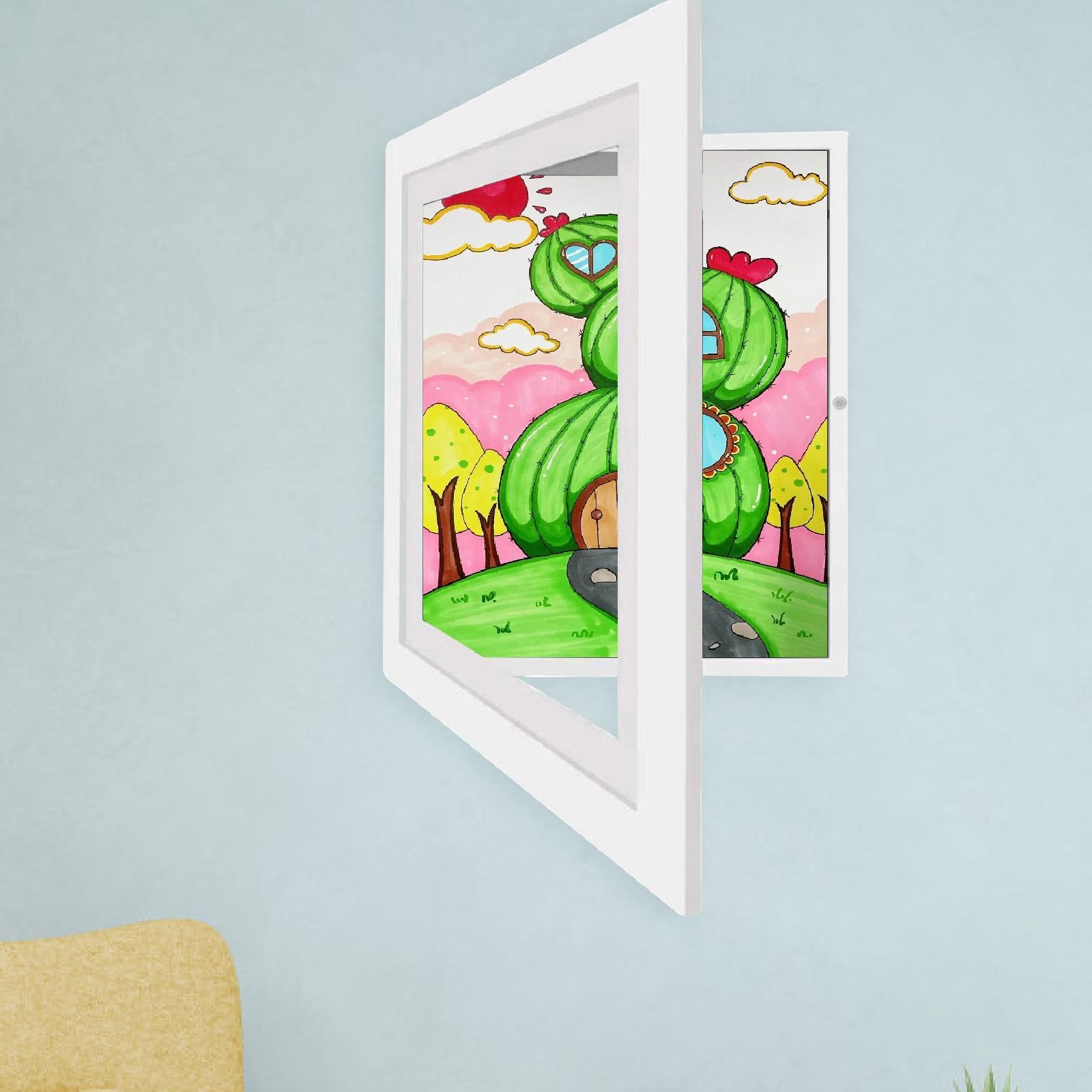 8K Kids Art Display Frame Accessory for Certificates Documents Picture Frame White Frame
