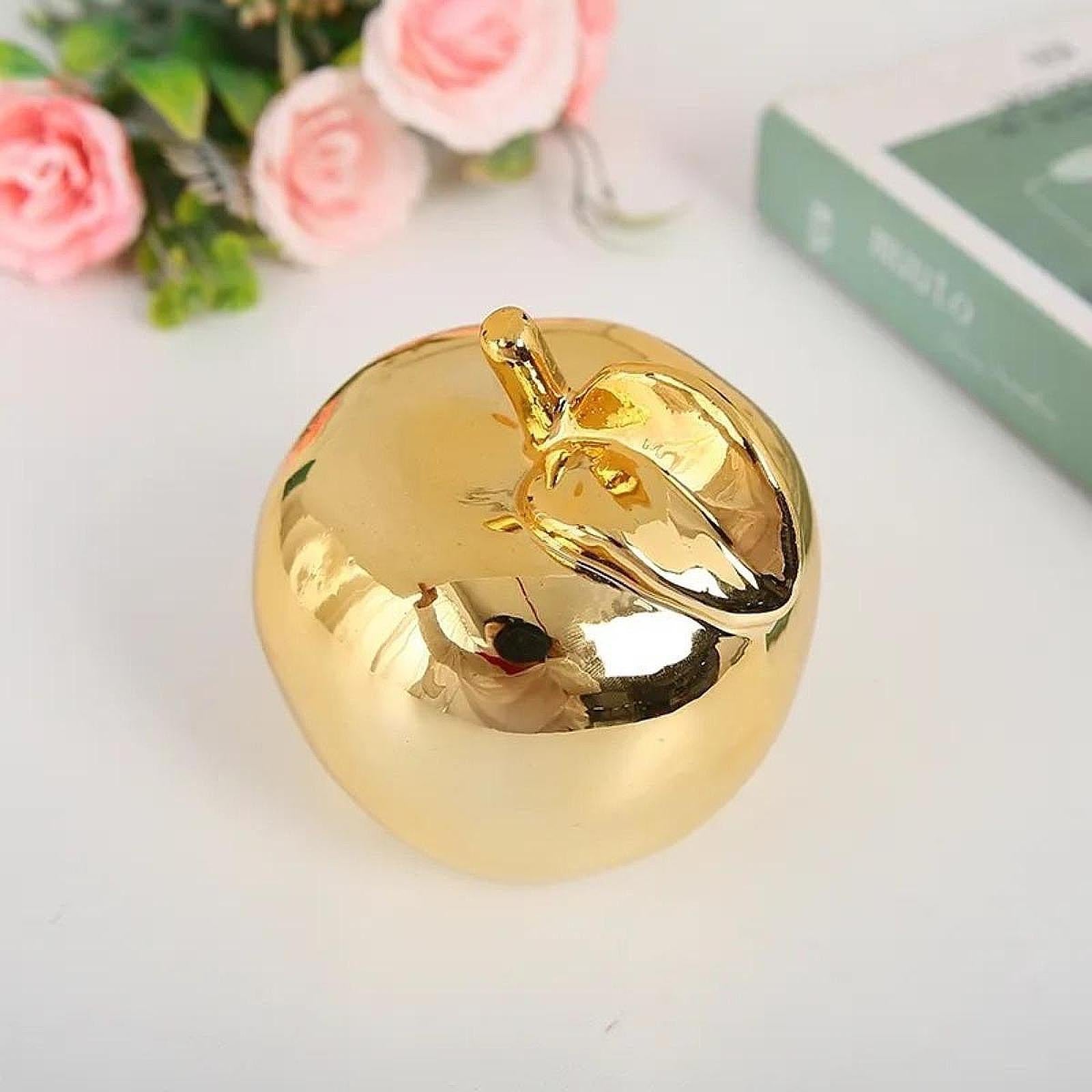 Fruit Sculpture Delicate Collection Ornament for Restaurants Offices Porches M Golden