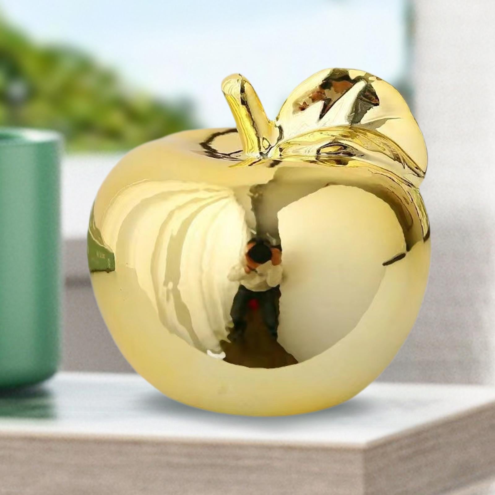Fruit Sculpture Delicate Collection Ornament for Restaurants Offices Porches L Golden