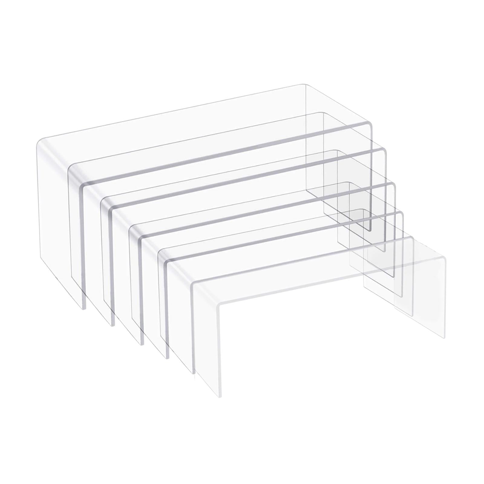 6Pcs Acrylic Display Riser Dessert Table Display Set for Collectibles Party