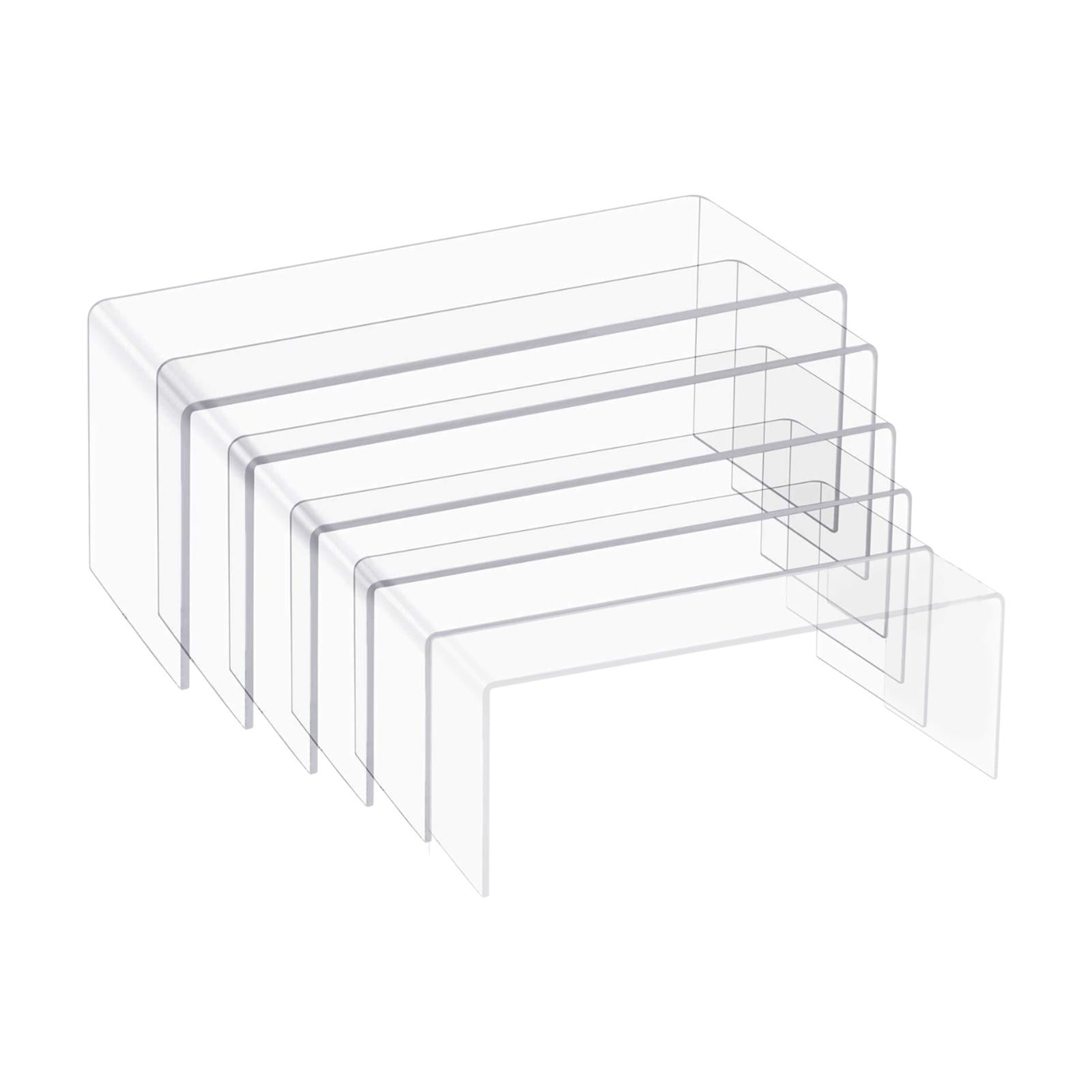 6Pcs Acrylic Display Riser Dessert Table Display Set for Collectibles Party